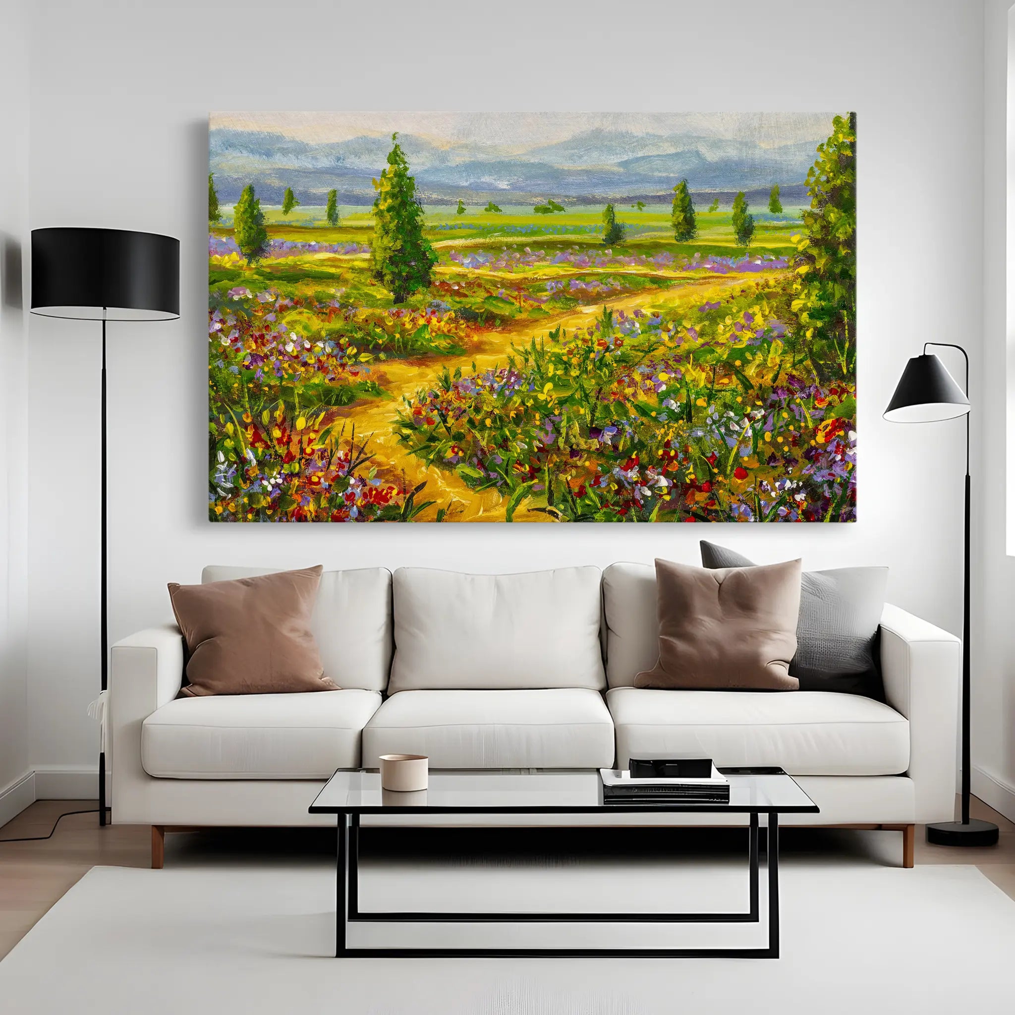 Landscape Canvas Wall Art WAD038-L 90 x 60 cm / Stretched on hidden frame