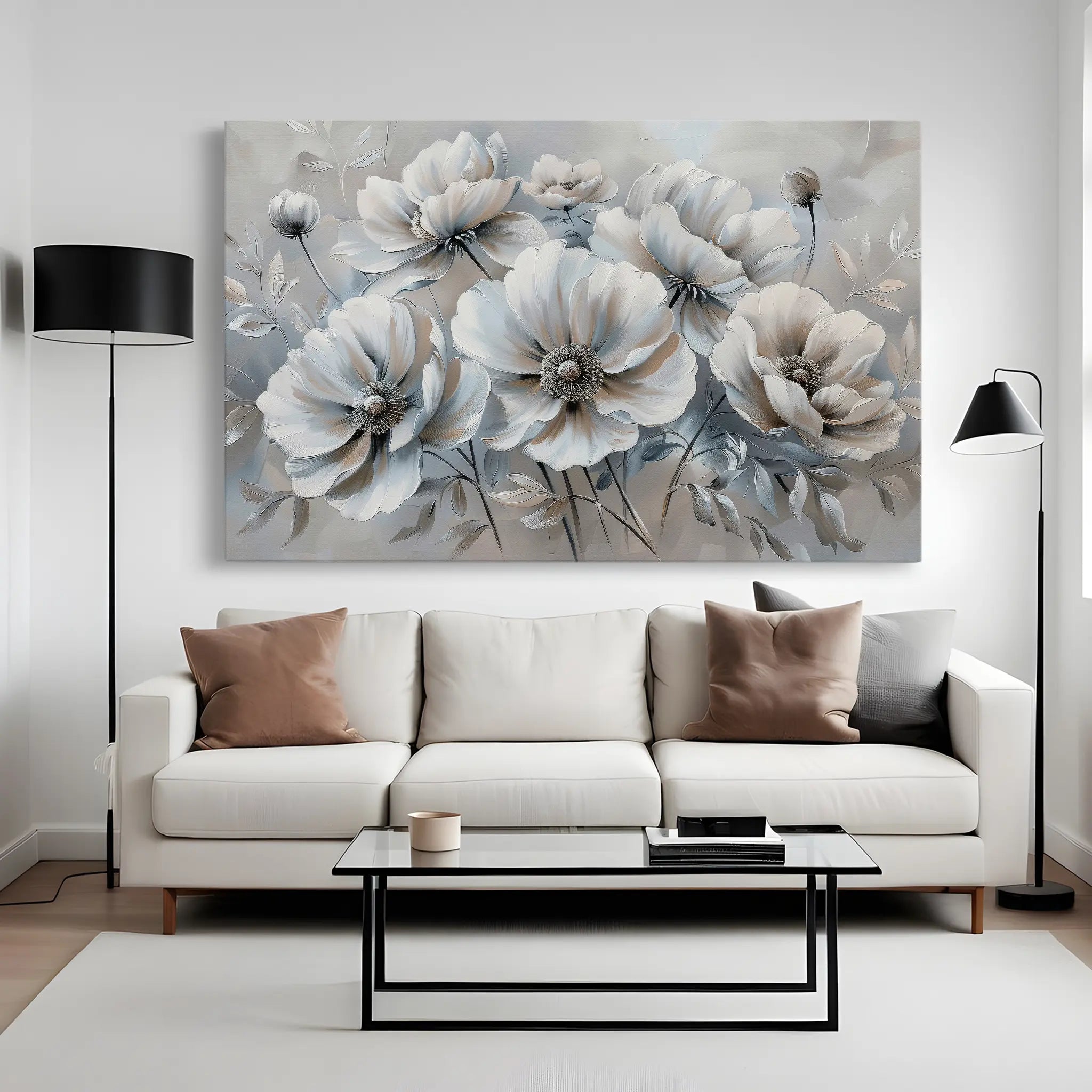 Floral Canvas Wall Art WAD039-F 90 x 60 cm / Stretched on hidden frame