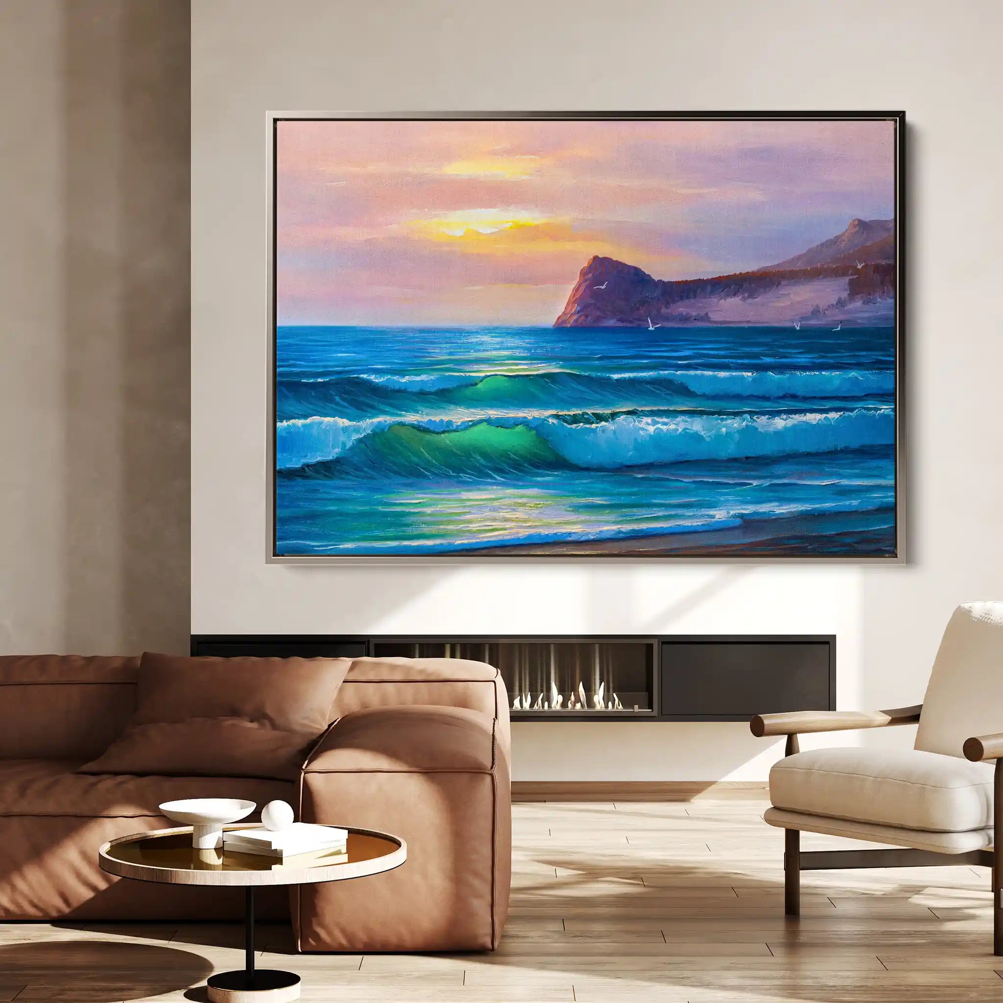 Landscape 039 Canvas Art 90 x 60 cm / Stretched on hidden frame