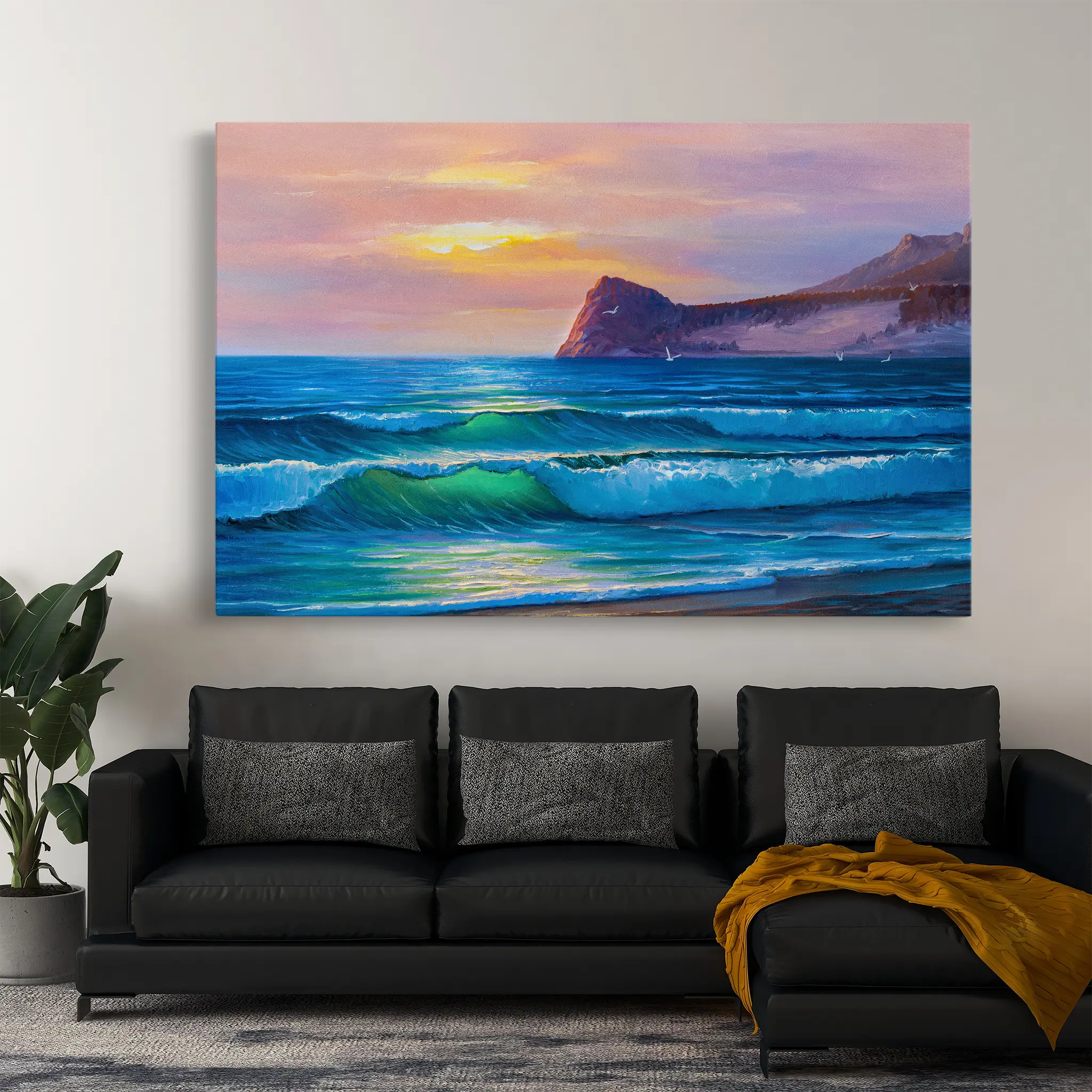 Landscape Canvas Wall Art WAD039-L 90 x 60 cm / Stretched on hidden frame