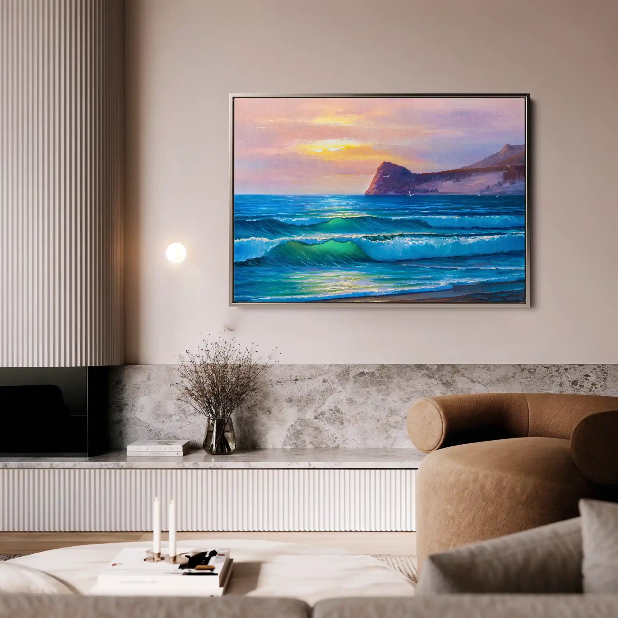 Landscape 039 Canvas Art 90 x 60 cm / Stretched on hidden frame