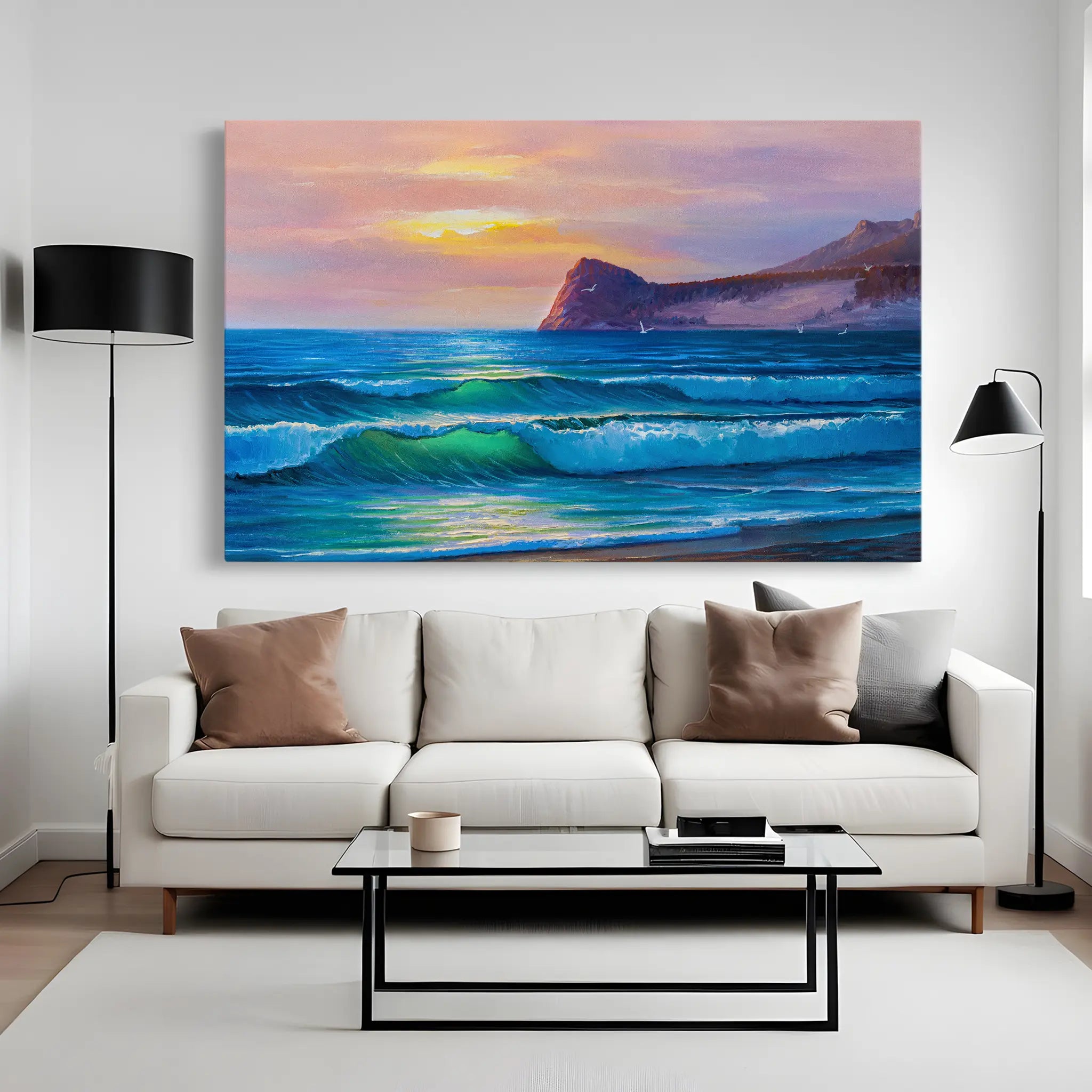 Landscape Canvas Wall Art WAD039-L 90 x 60 cm / Stretched on hidden frame