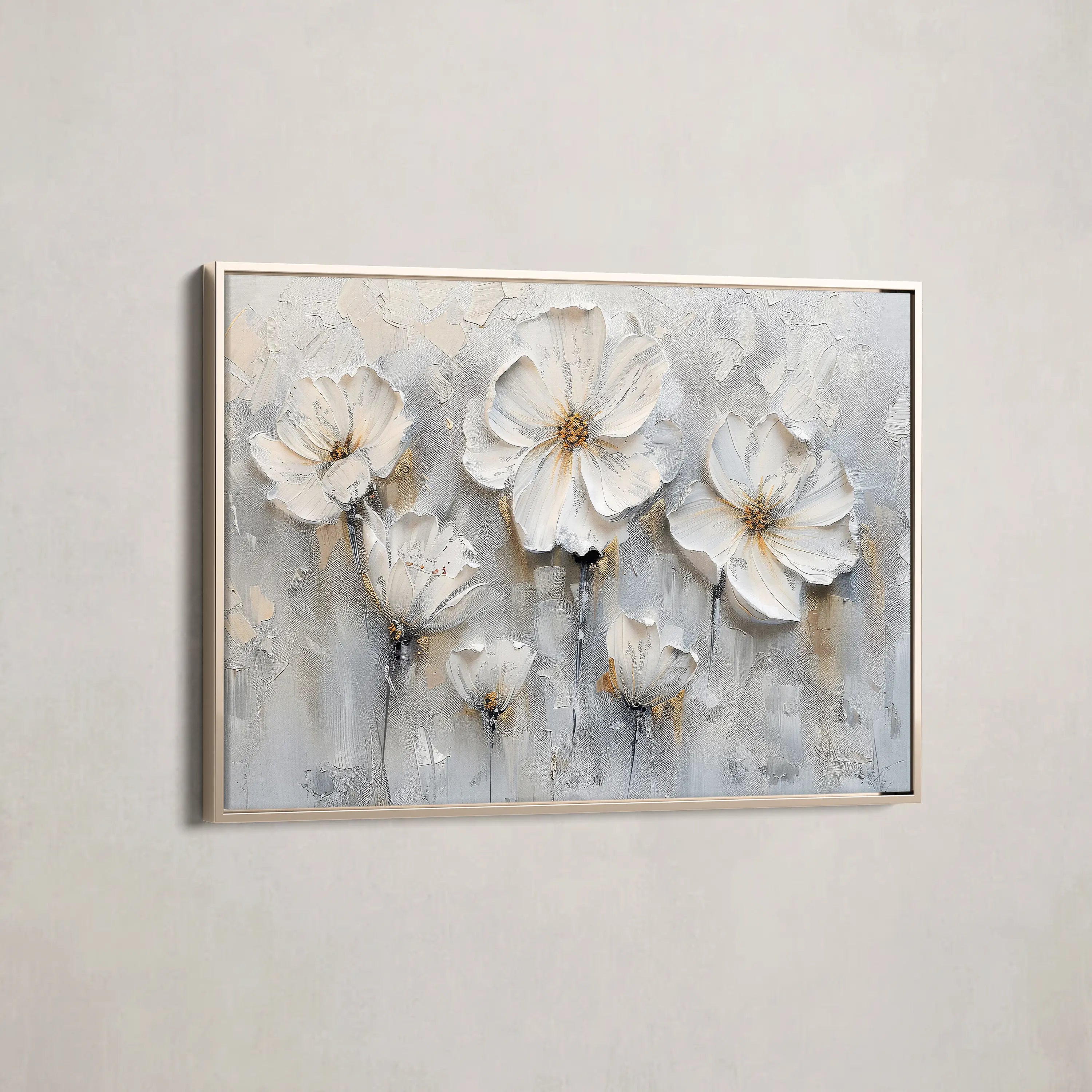 Floral Canvas Wall Art WAD040-F 90 x 60 cm / Stretched on hidden frame