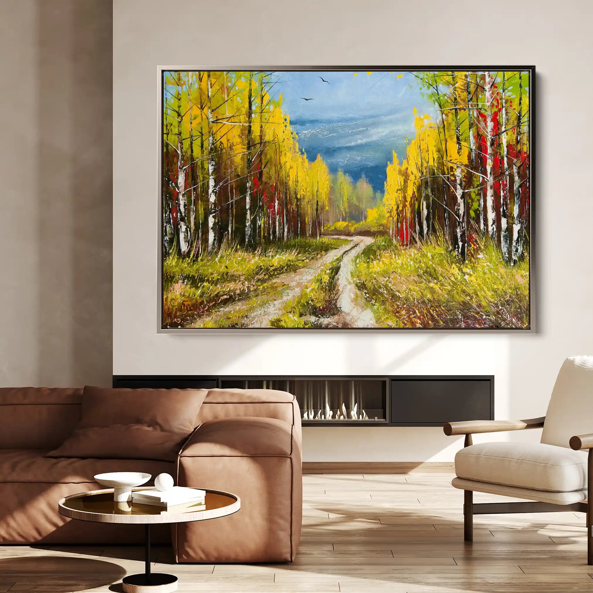 Landscape 040 Canvas Art 90 x 60 cm / Stretched on hidden frame