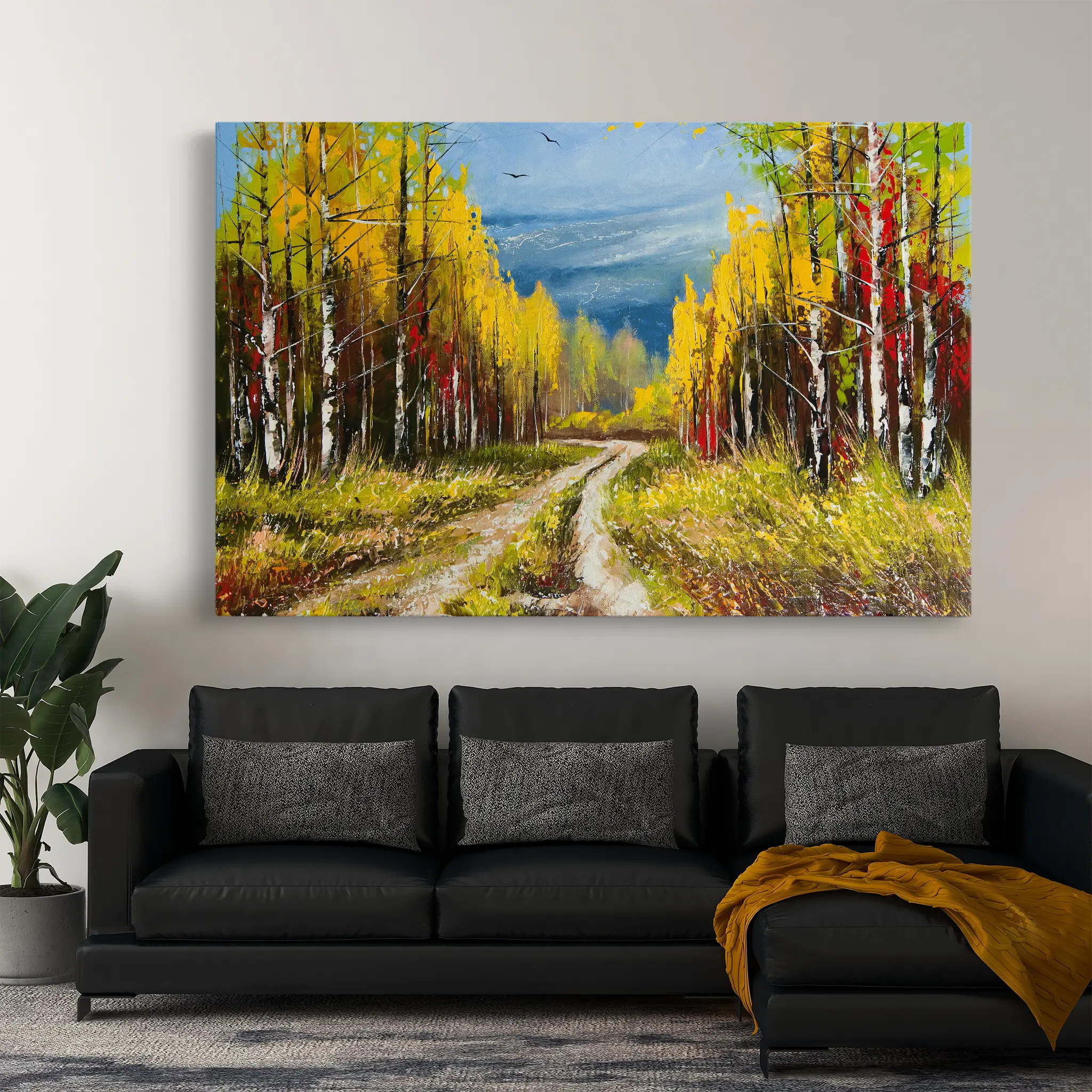 Landscape Canvas Wall Art WAD040-L 90 x 60 cm / Stretched on hidden frame