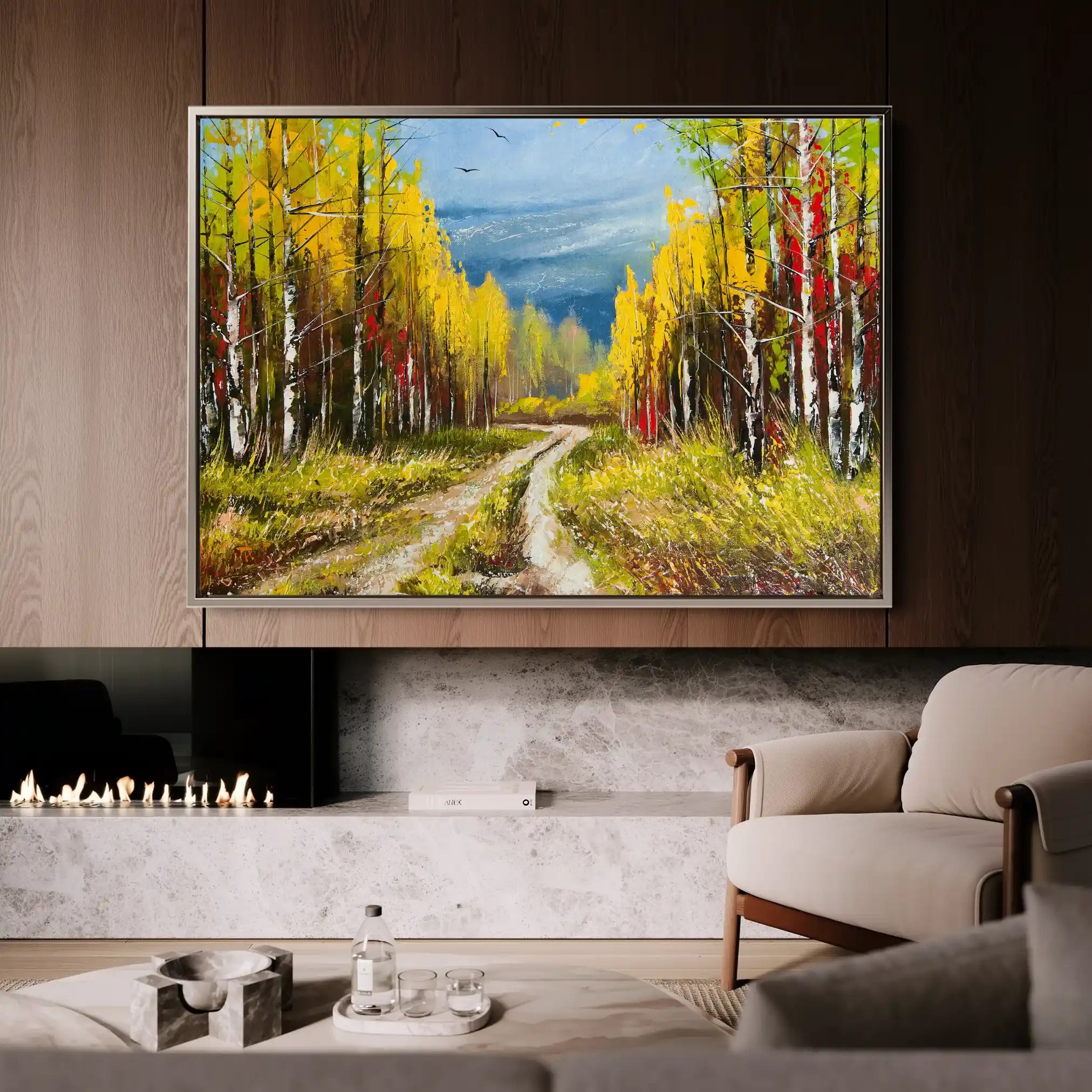 Landscape 040 Canvas Art 90 x 60 cm / Stretched on hidden frame