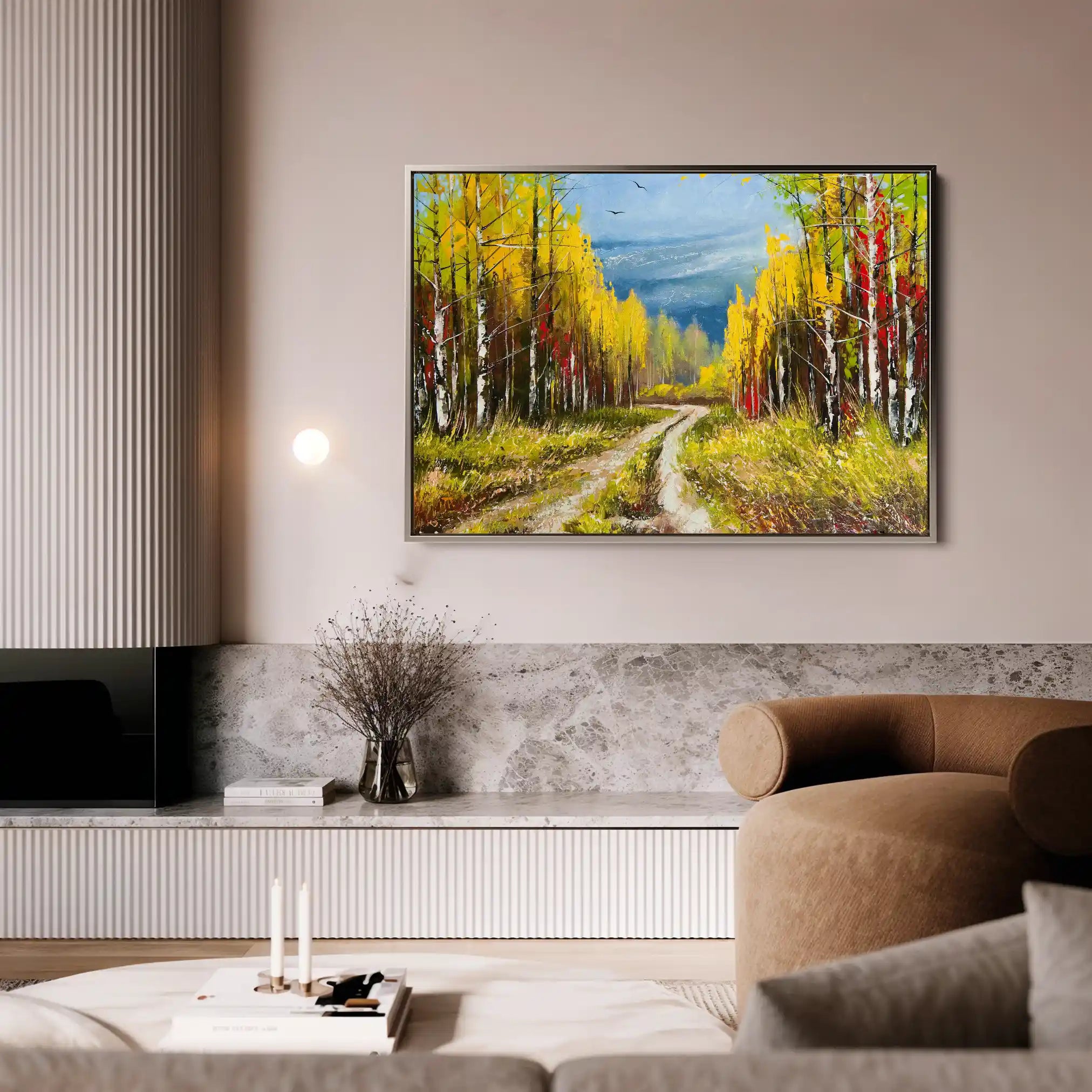 Landscape 040 Canvas Art 90 x 60 cm / Stretched on hidden frame