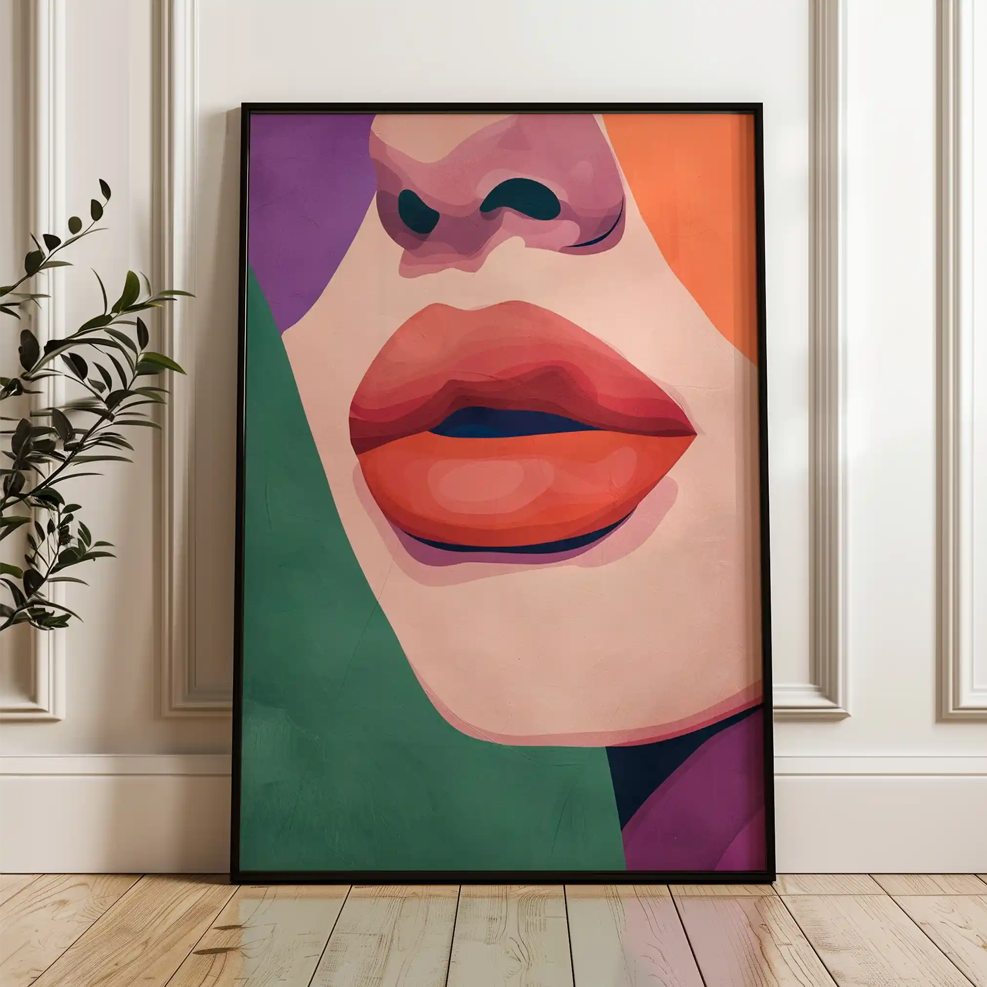 Portrait 040 Canvas Art 90 x 60 cm / Stretched on hidden frame