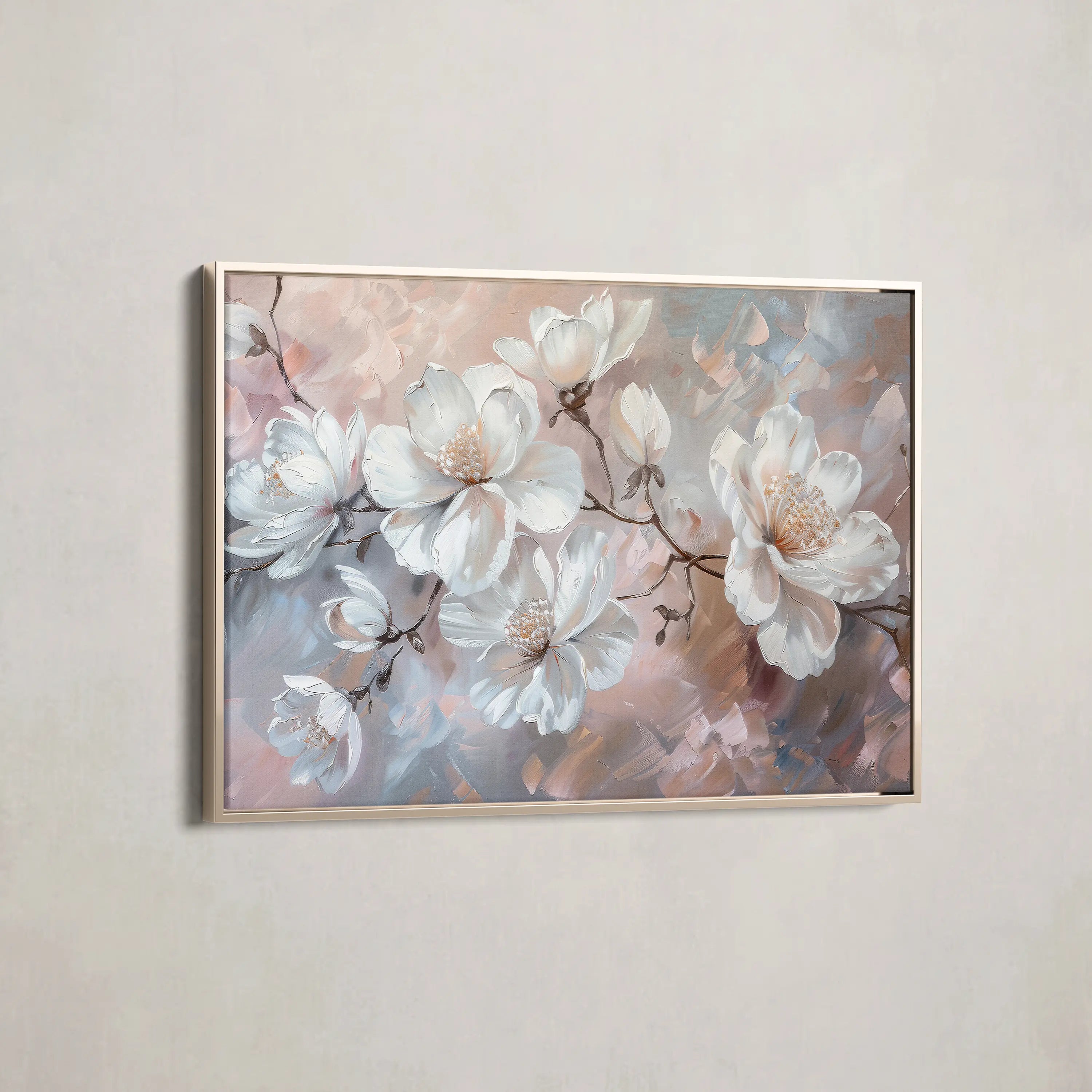 Floral Canvas Wall Art WAD041-F 90 x 60 cm / Stretched on hidden frame