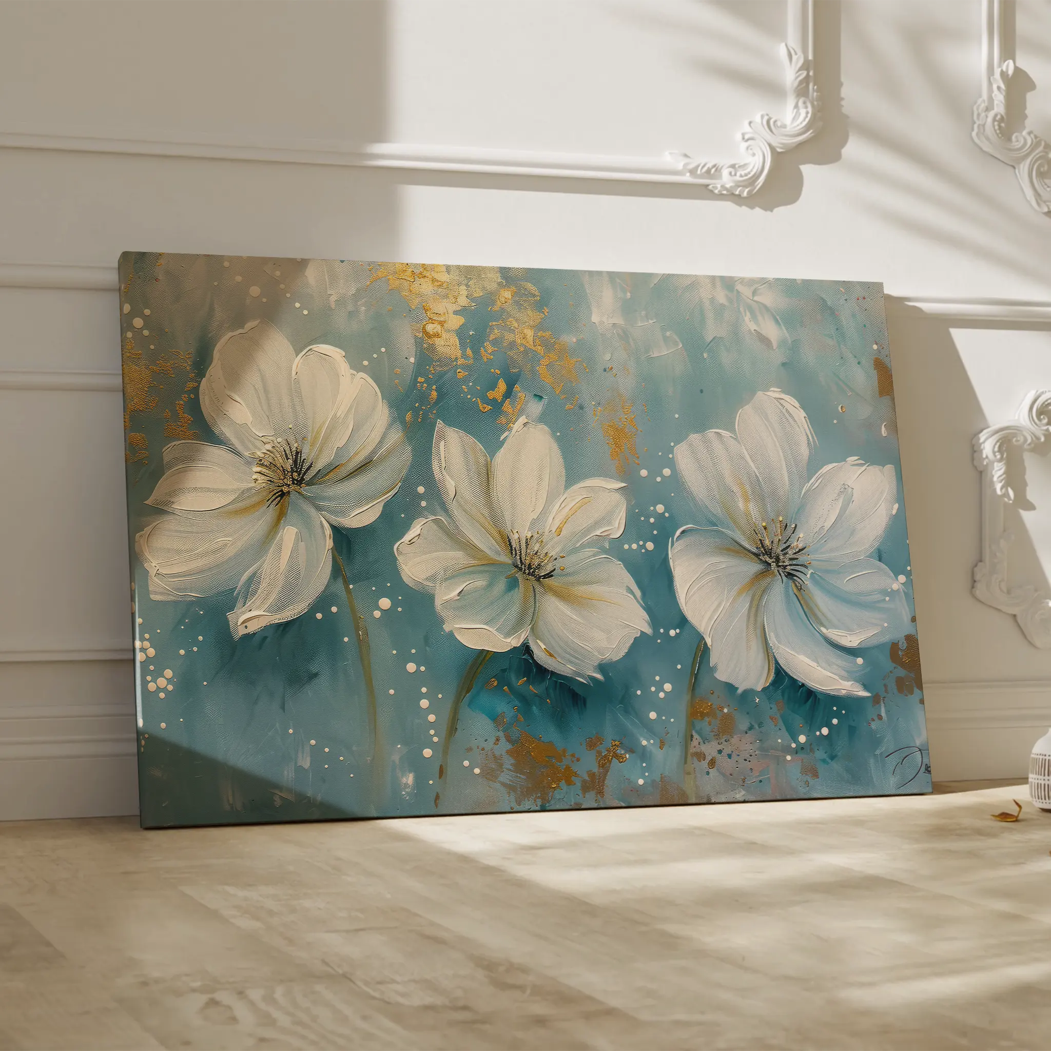 Floral Canvas Wall Art WAD043-F 90 x 60 cm / Stretched on hidden frame