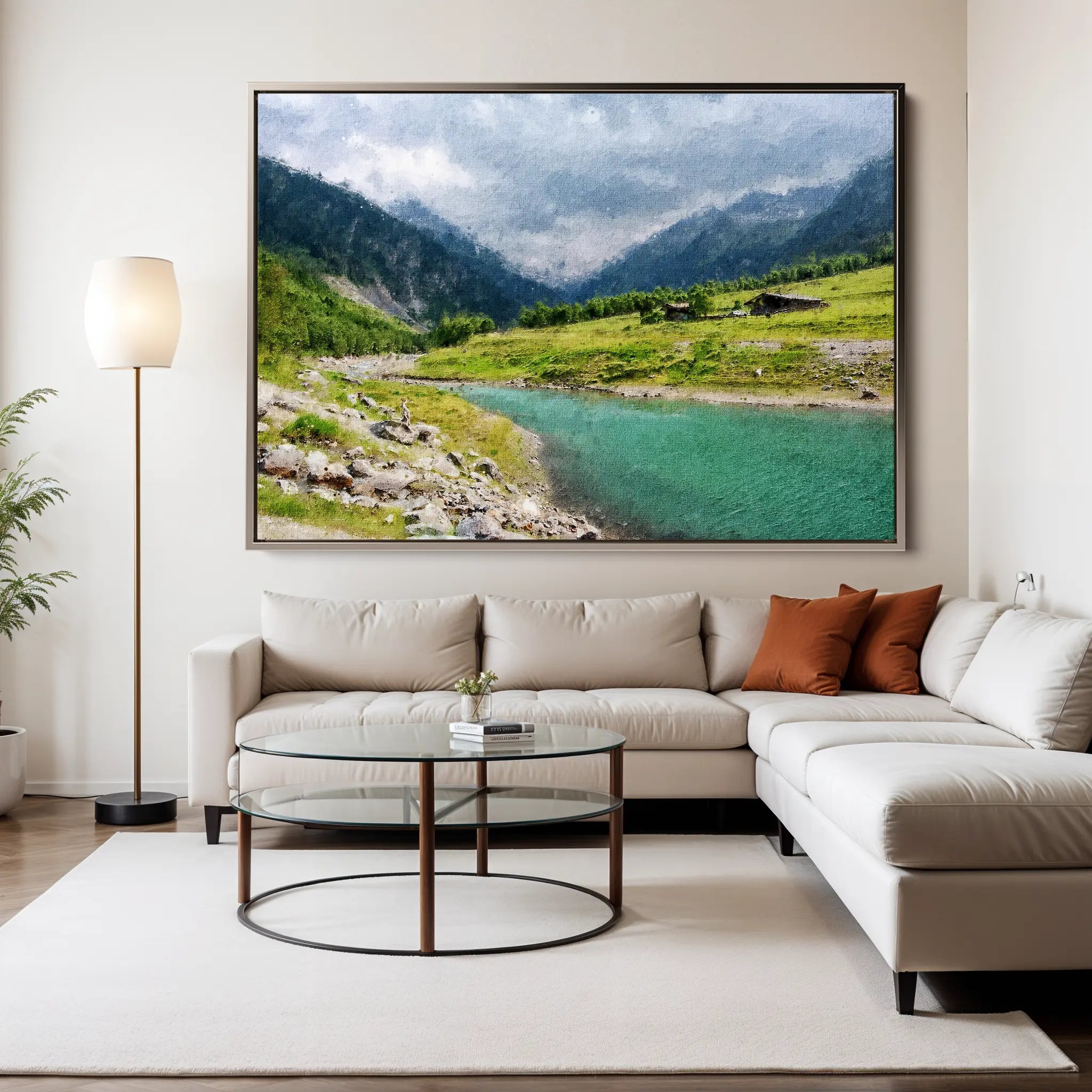 Landscape Canvas Wall Art WAD044-L 90 x 60 cm / Stretched on hidden frame