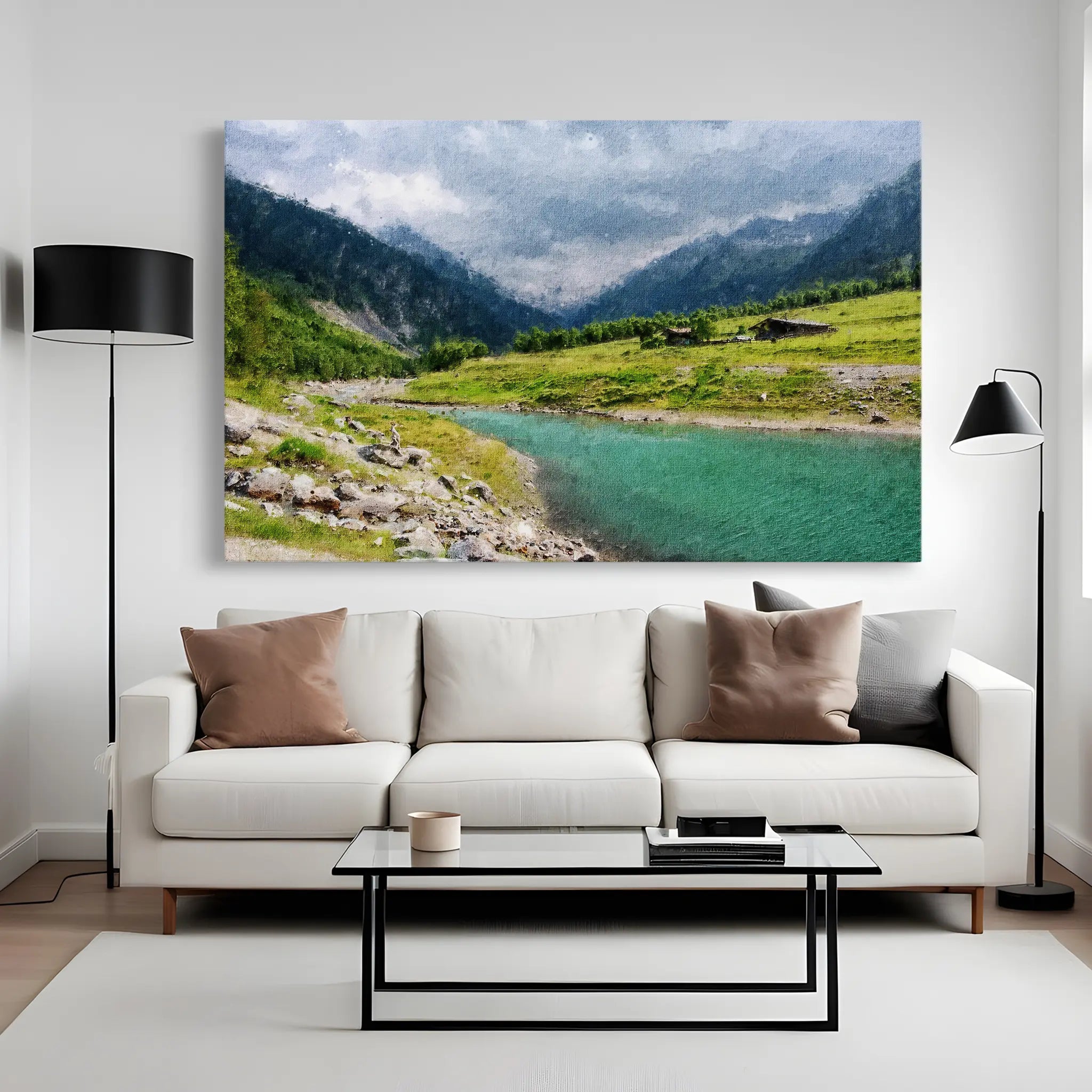 Landscape Canvas Wall Art WAD044-L 90 x 60 cm / Stretched on hidden frame