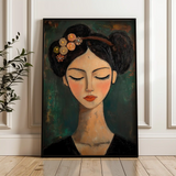 Portrait 044 Canvas Art 90 x 60 cm / Stretched on hidden frame