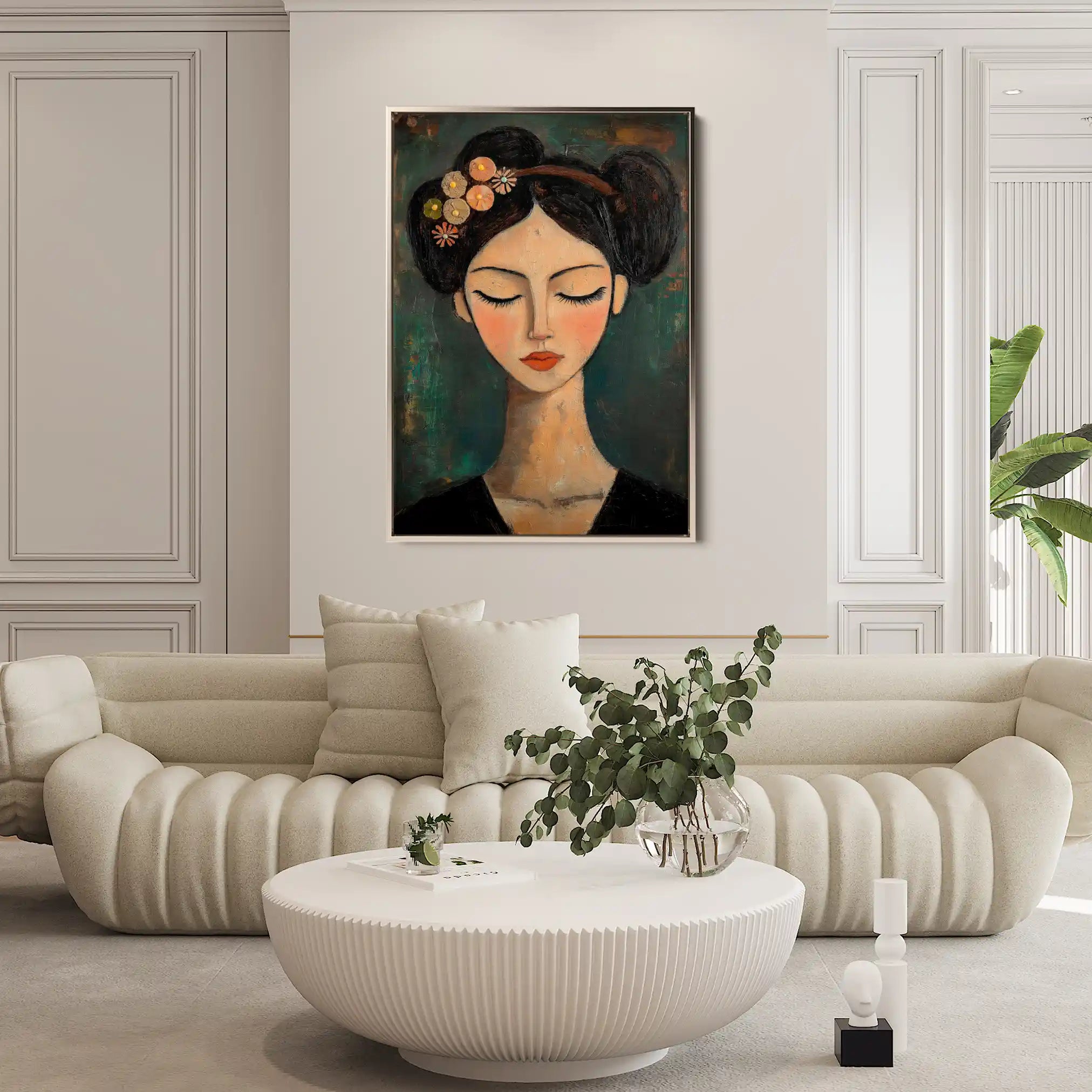 Portrait 044 Canvas Art 90 x 60 cm / Stretched on hidden frame