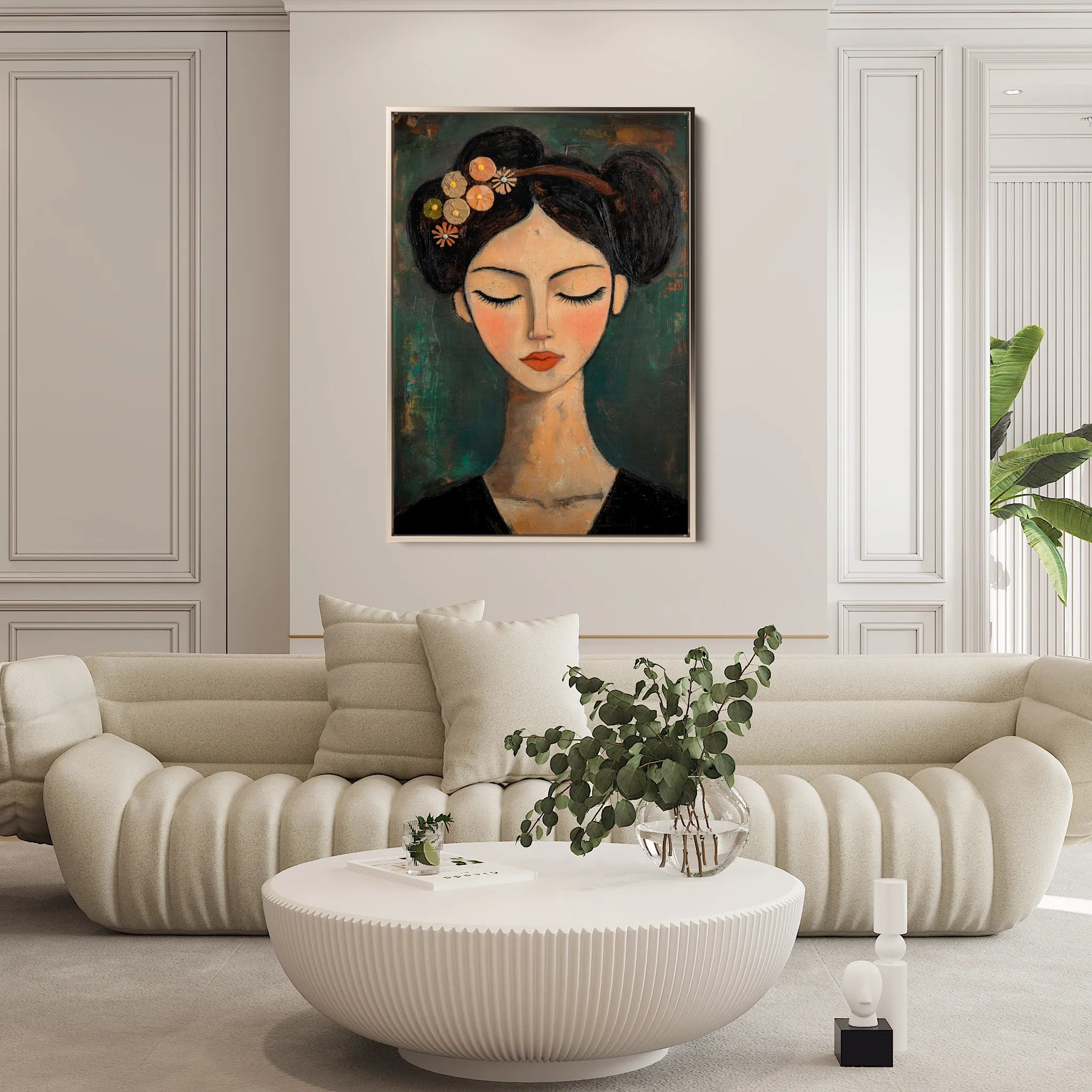 Portrait Canvas Wall Art WAD044-P 90 x 60 cm / Stretched on hidden frame