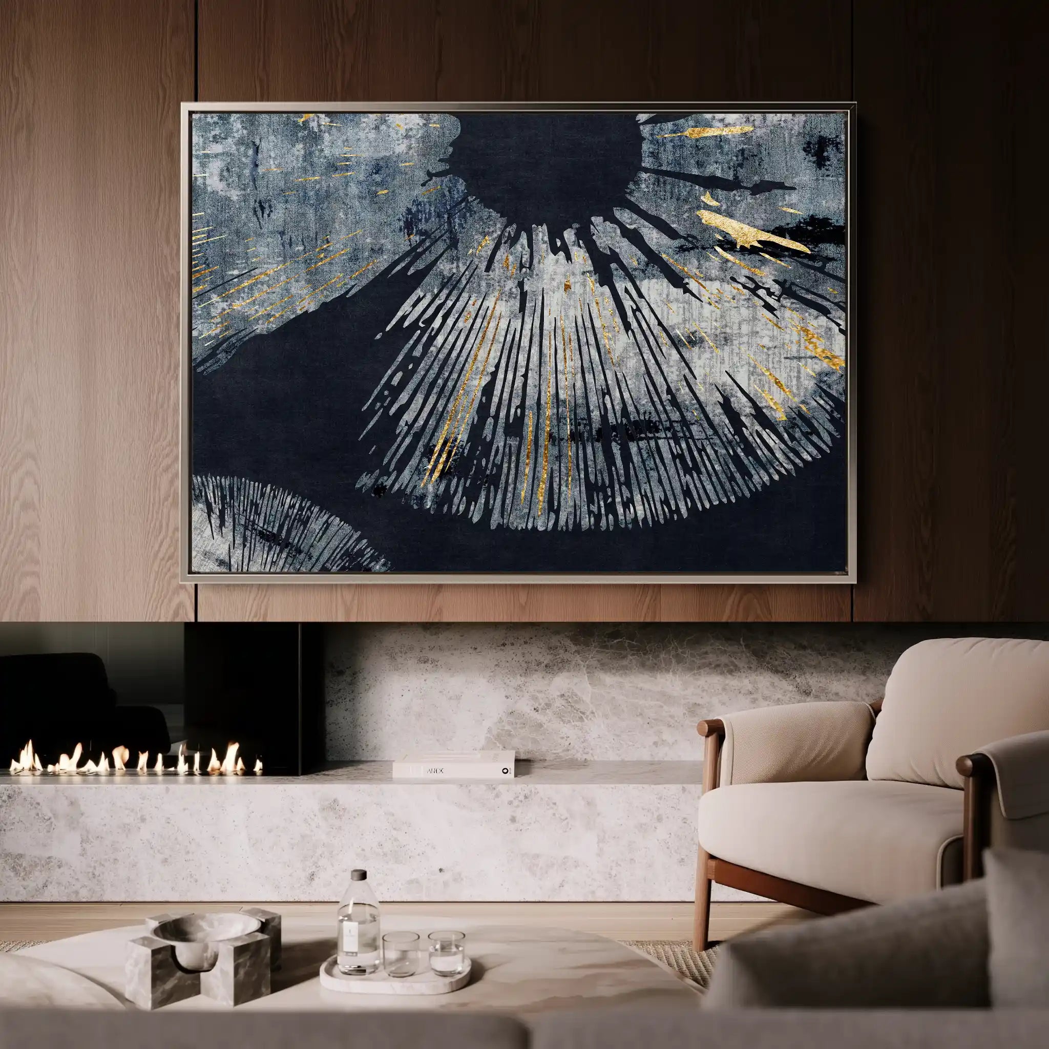 Abstract Canvas Wall Art WAD045-A 90 x 60 cm / Stretched on hidden frame