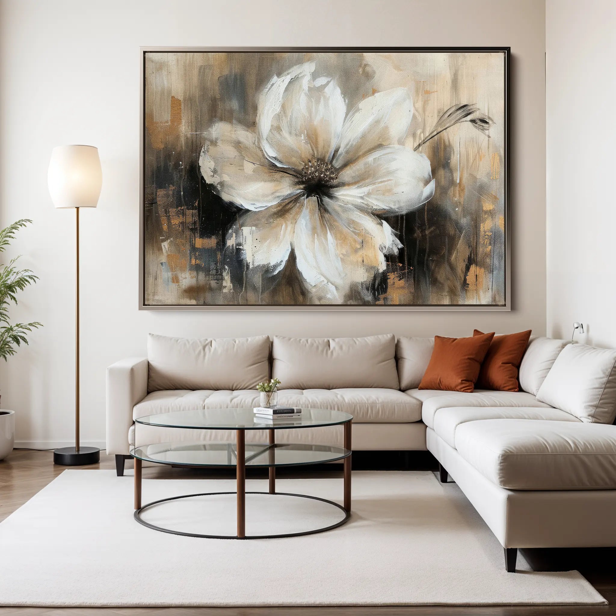 Floral Canvas Wall Art WAD045-F 90 x 60 cm / Stretched on hidden frame