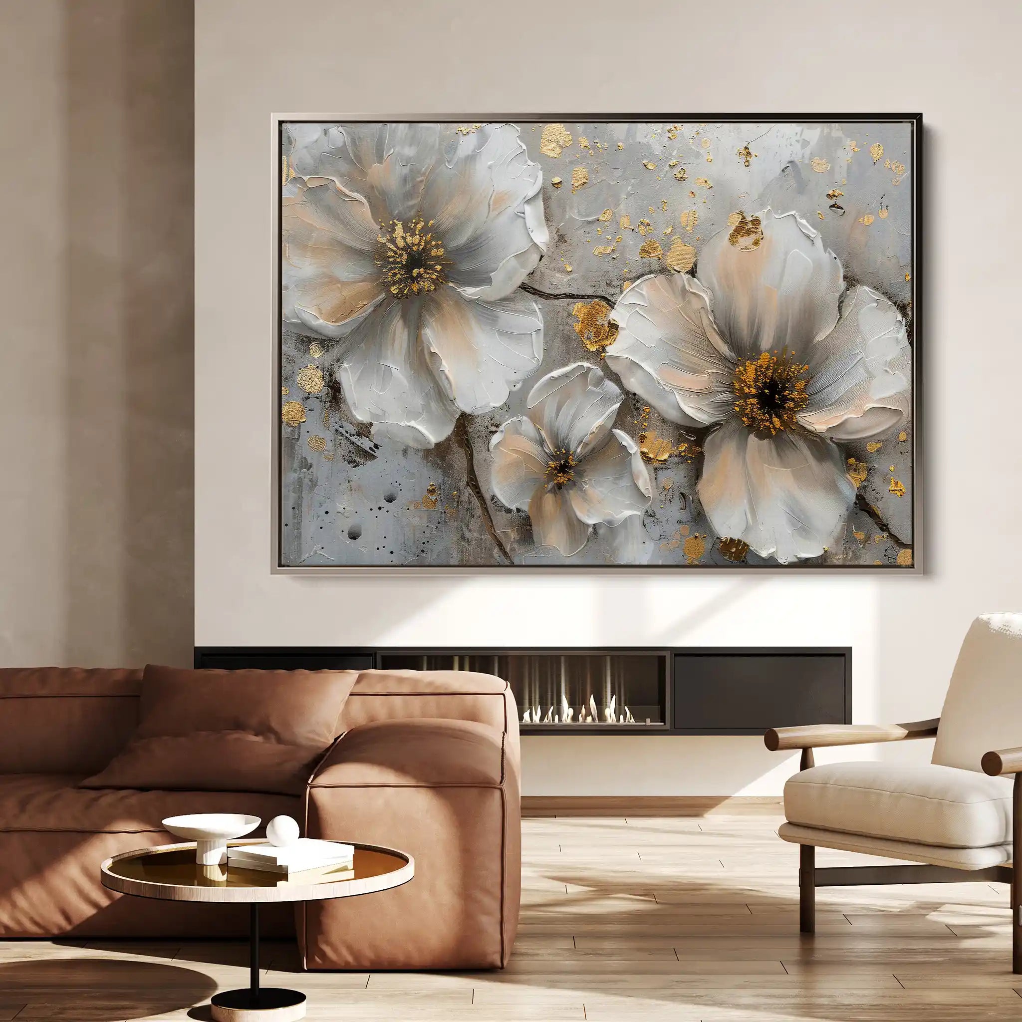 Floral Canvas Wall Art WAD046-F 90 x 60 cm / Stretched on hidden frame