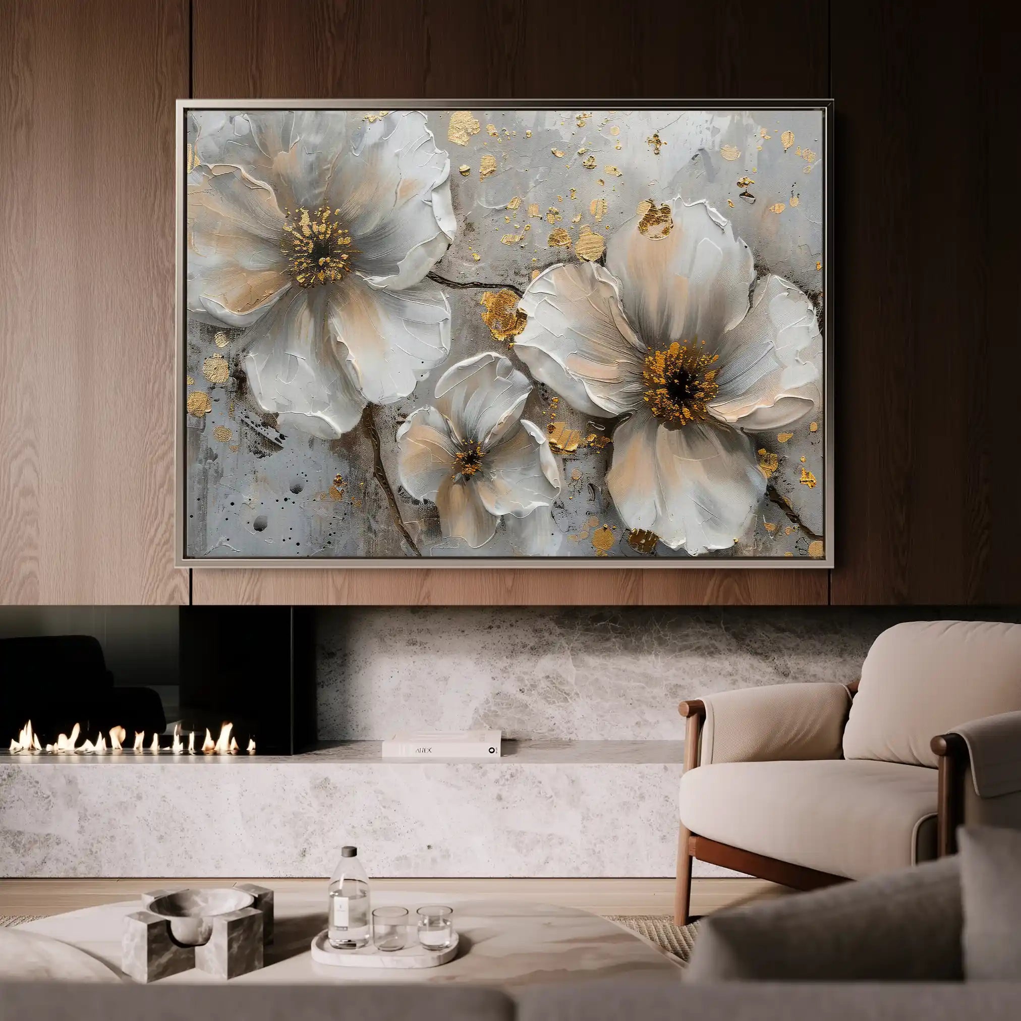 Floral Canvas Wall Art WAD046-F 90 x 60 cm / Stretched on hidden frame