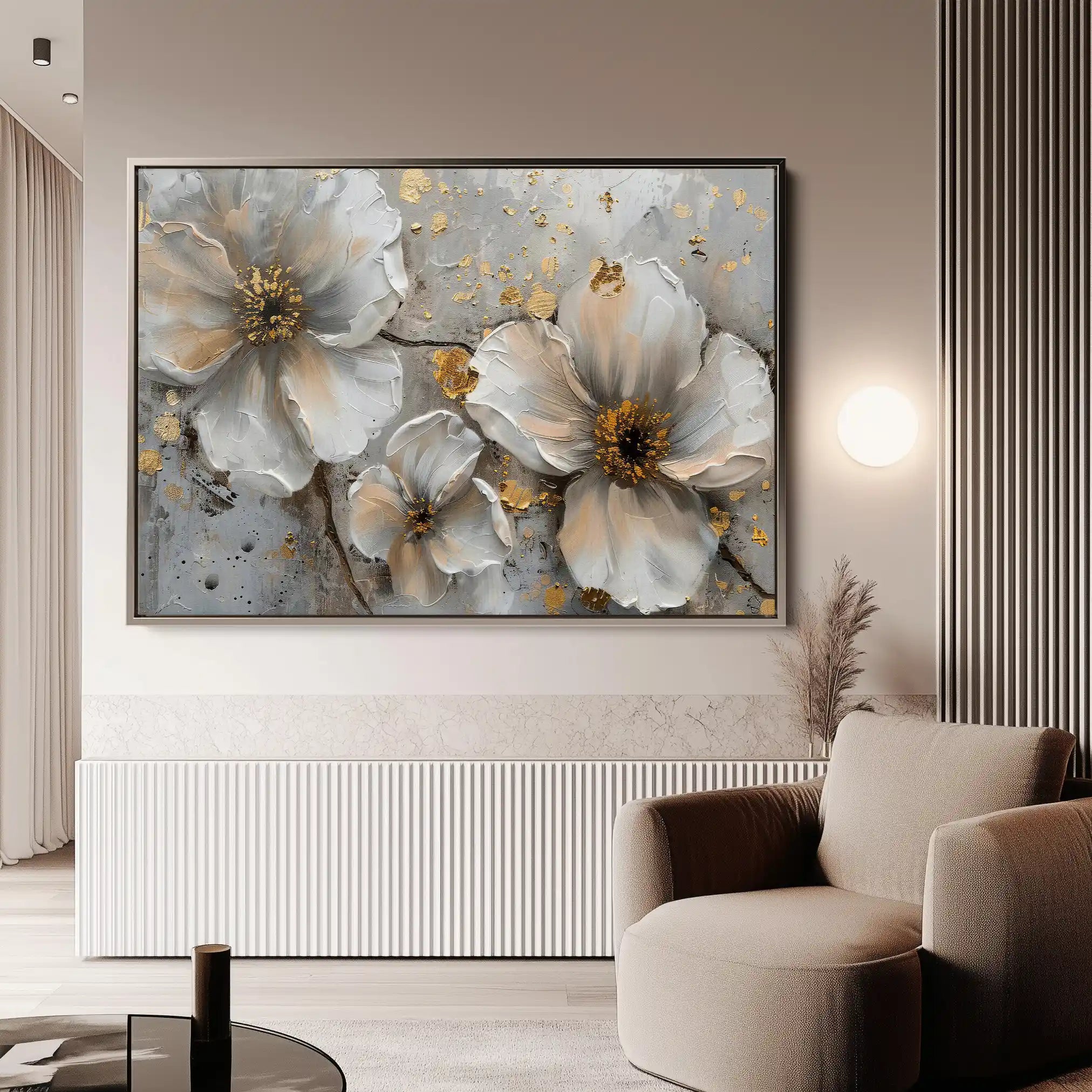 Floral Canvas Wall Art WAD046-F 90 x 60 cm / Stretched on hidden frame