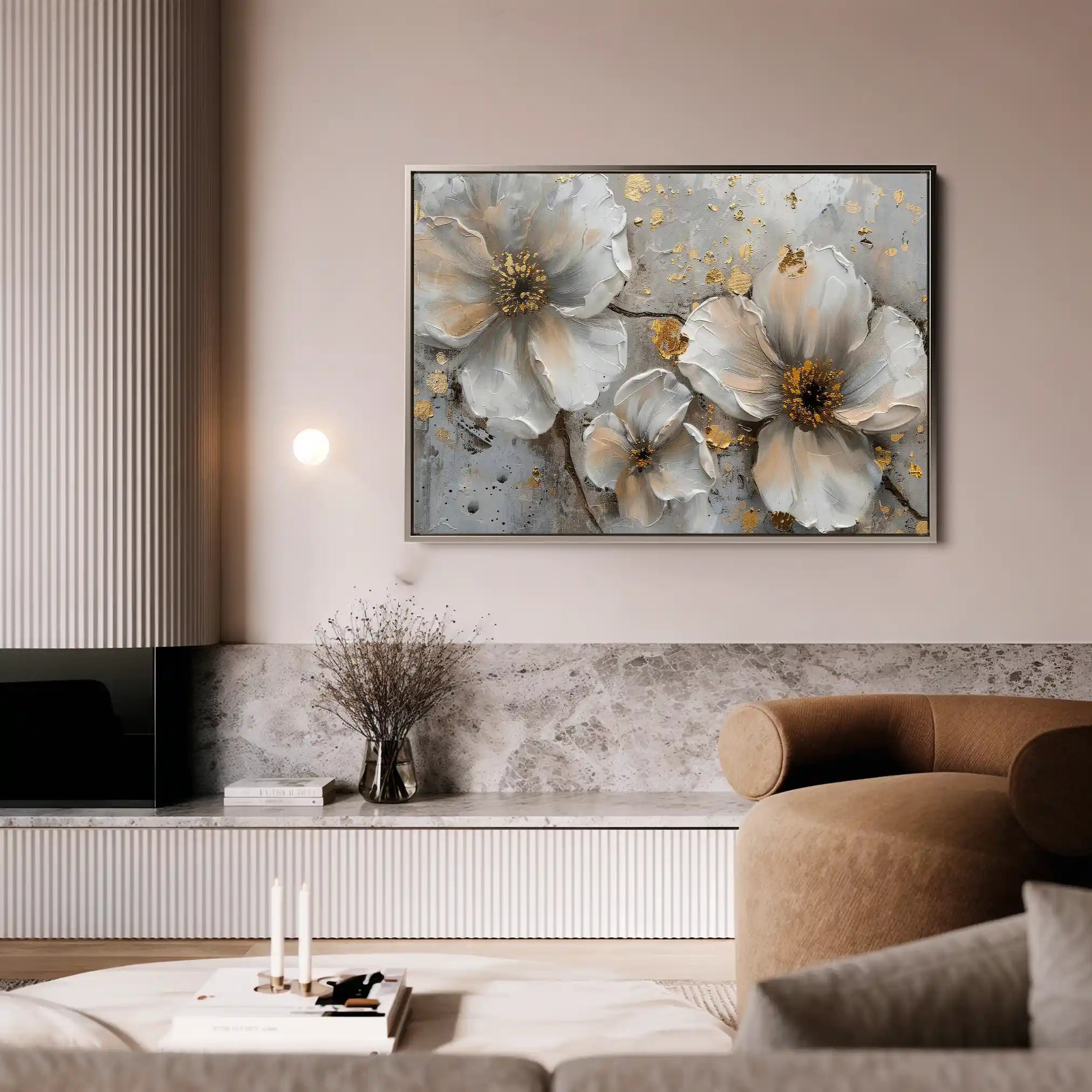 Floral Canvas Wall Art WAD046-F 90 x 60 cm / Stretched on hidden frame