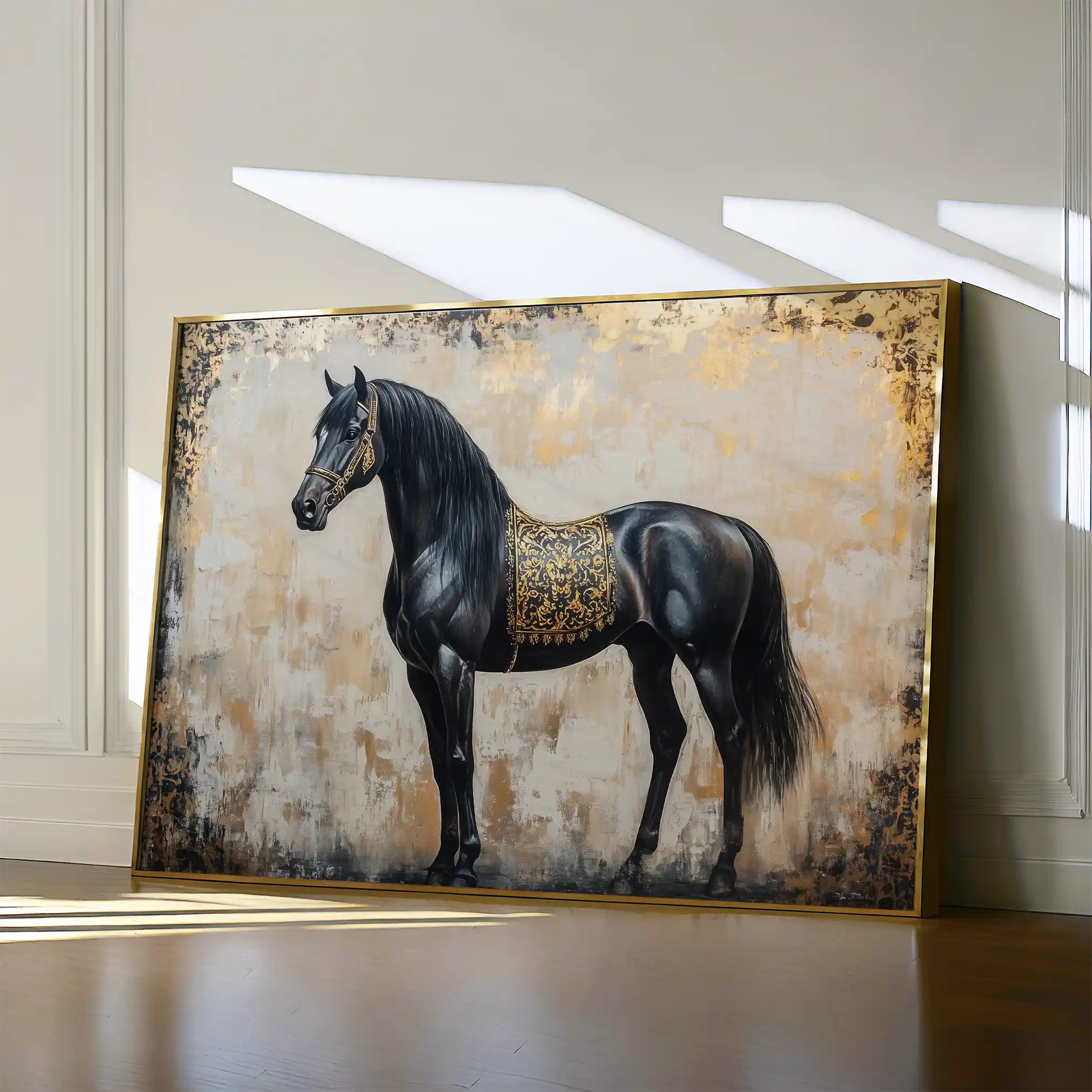 Horses 046 Canvas Art 90 x 60 cm / Stretched on hidden frame