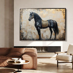 Horses 046 Canvas Art 90 x 60 cm / Stretched on hidden frame