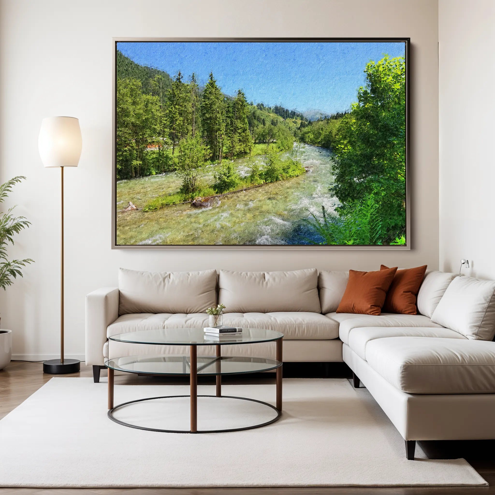 Landscape Canvas Wall Art WAD046-L 90 x 60 cm / Stretched on hidden frame