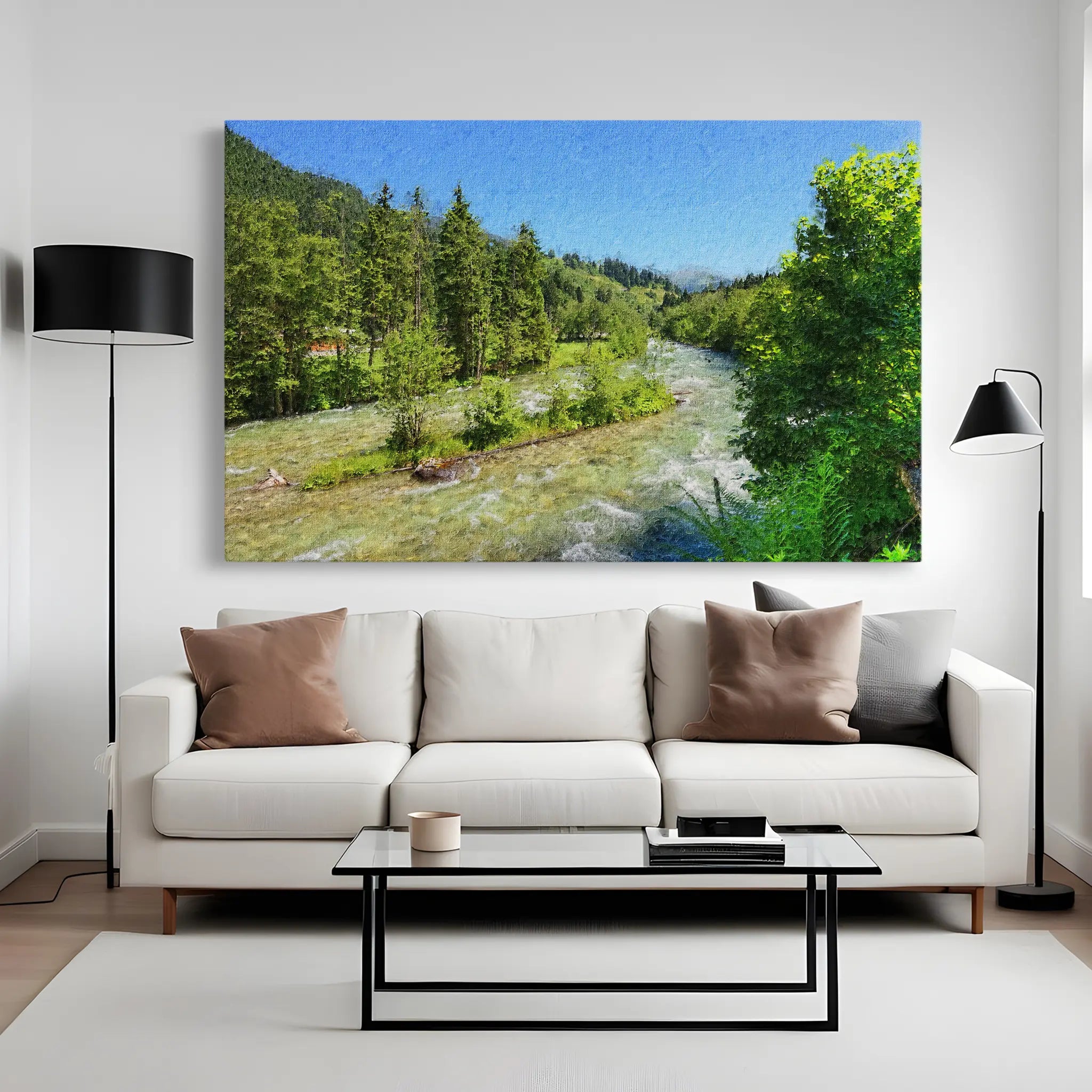 Landscape Canvas Wall Art WAD046-L 90 x 60 cm / Stretched on hidden frame