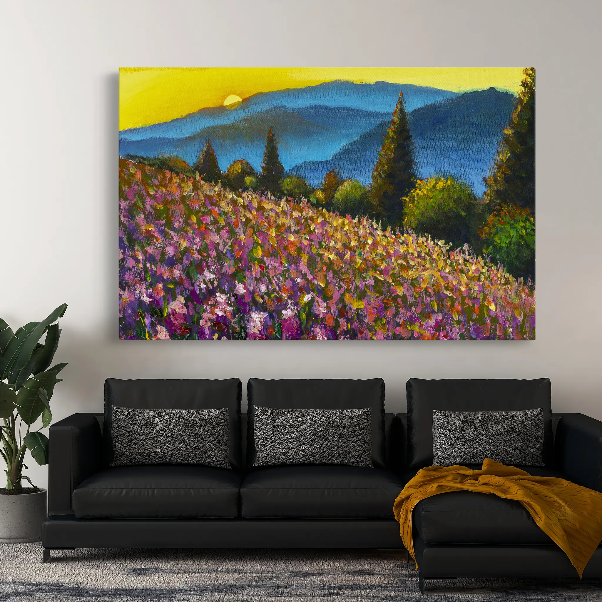 Landscape Canvas Wall Art WAD047-L 90 x 60 cm / Stretched on hidden frame