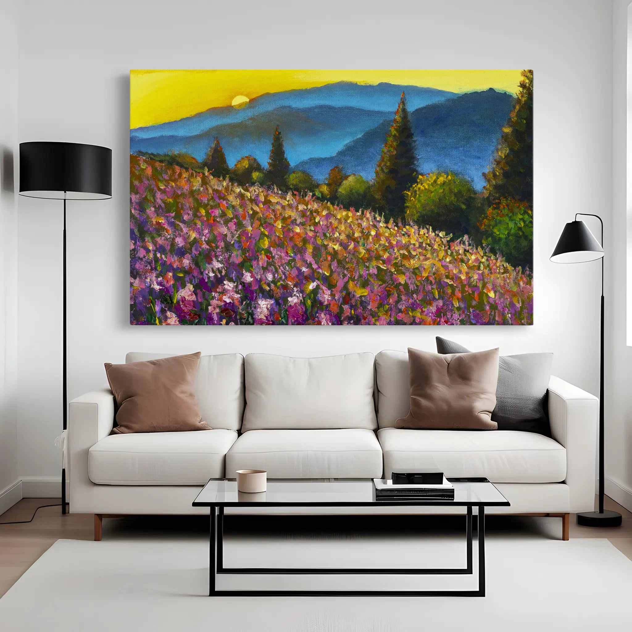 Landscape Canvas Wall Art WAD047-L 90 x 60 cm / Stretched on hidden frame