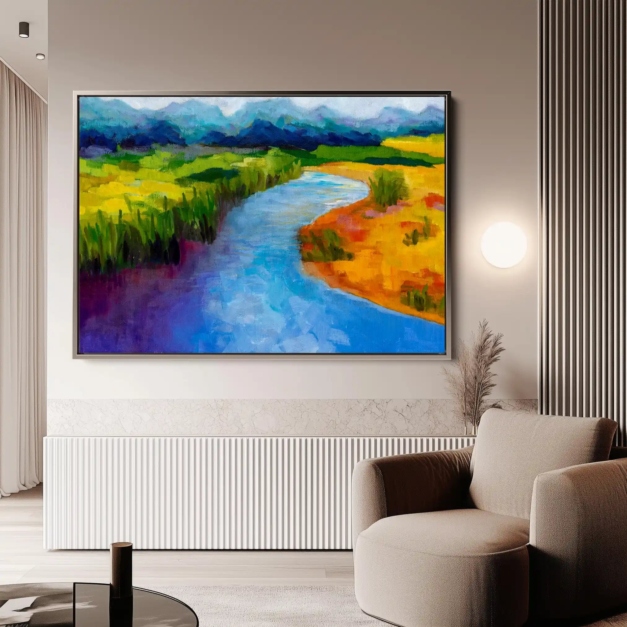 Landscape 048 Canvas Art 90 x 60 cm / Stretched on hidden frame