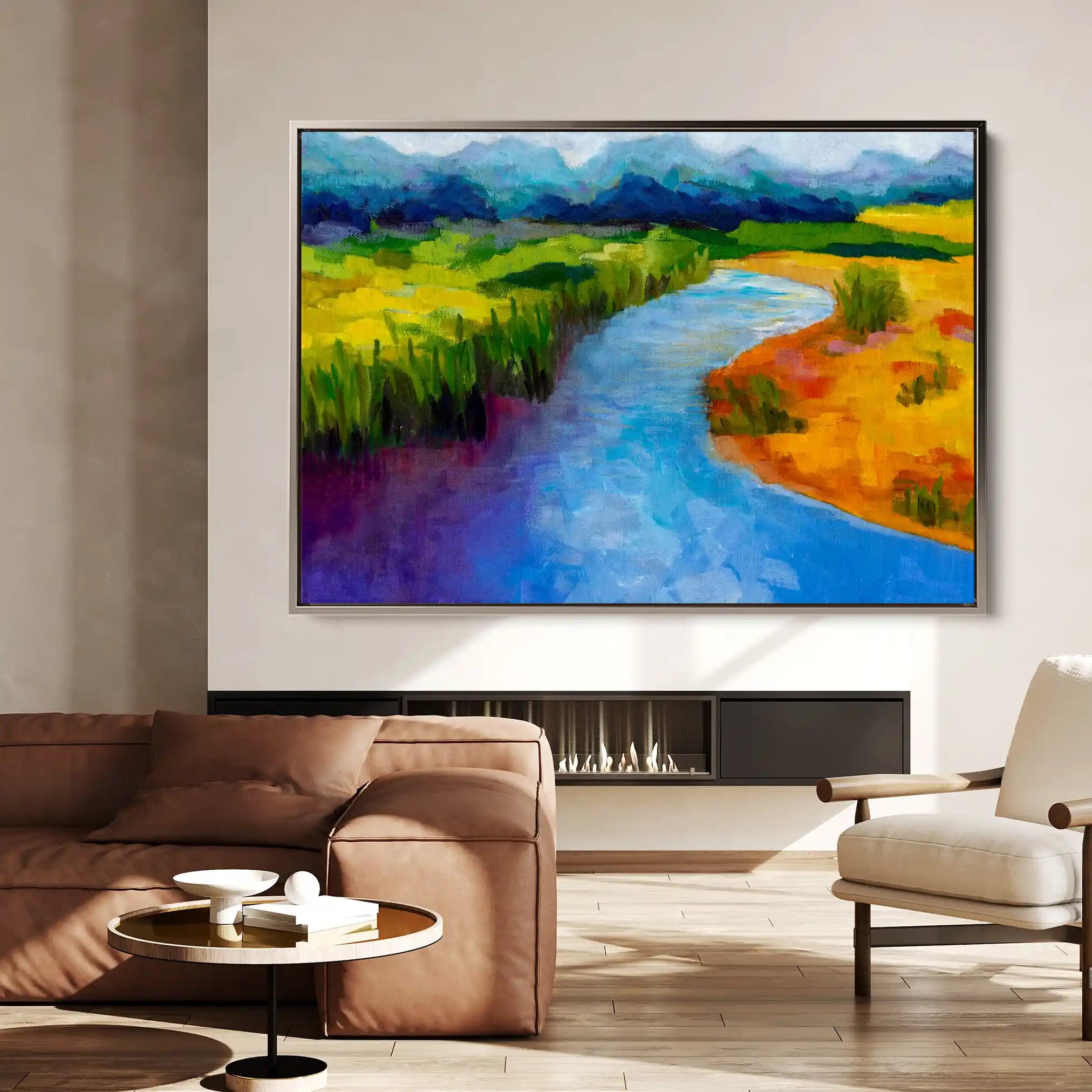 Landscape 048 Canvas Art 90 x 60 cm / Stretched on hidden frame