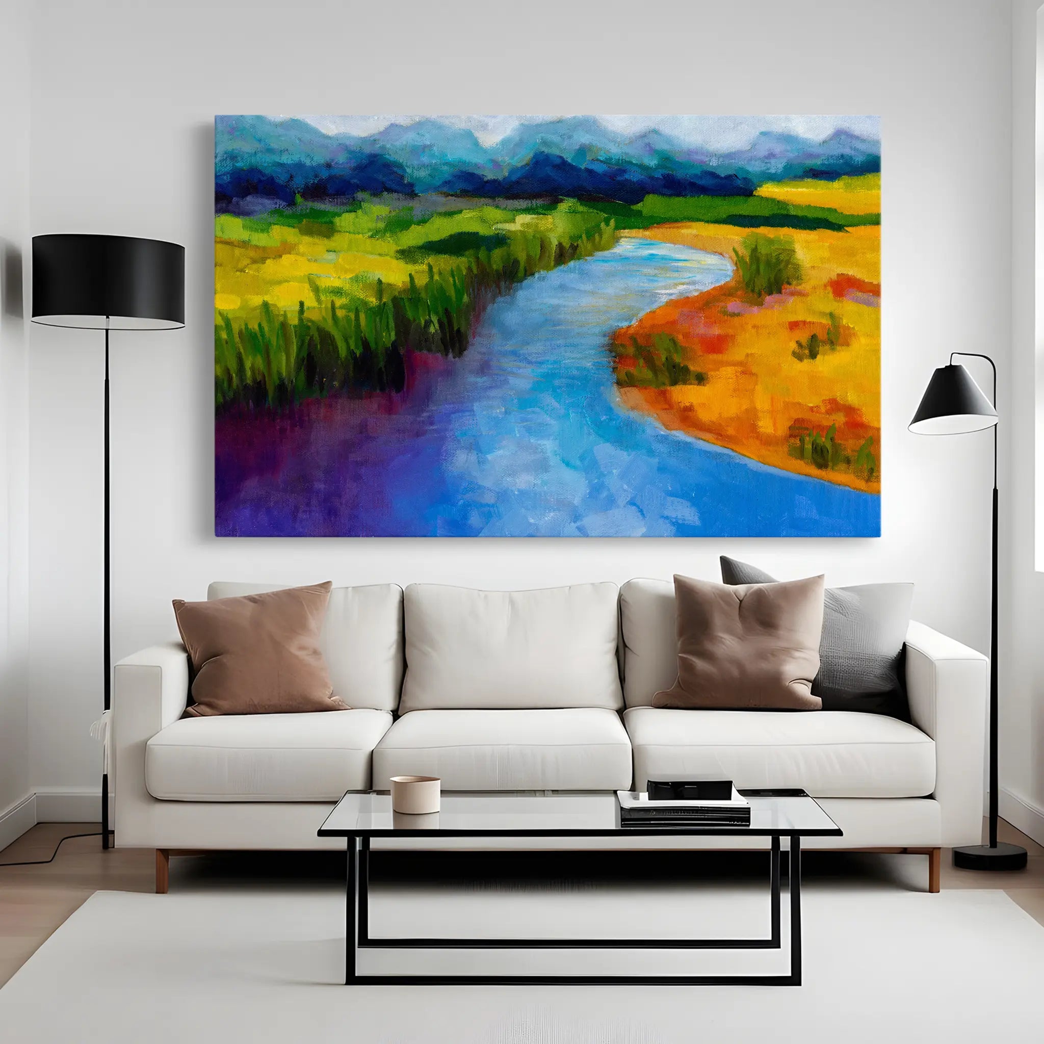 Landscape Canvas Wall Art WAD048-L 90 x 60 cm / Stretched on hidden frame