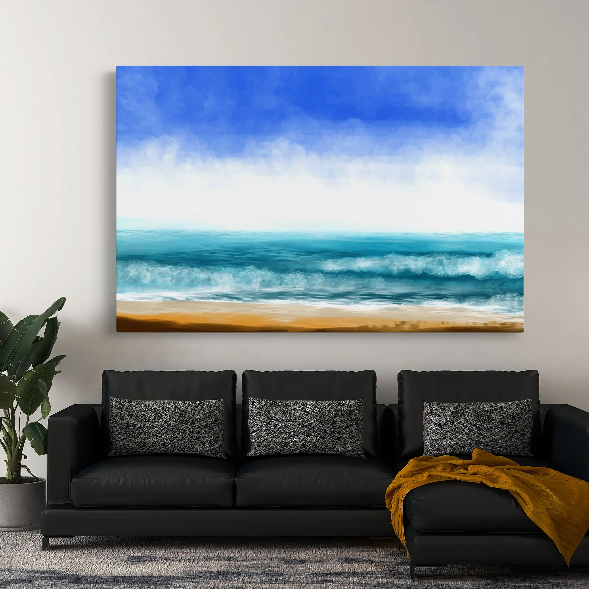 Landscape Canvas Wall Art WAD049-L 90 x 60 cm / Stretched on hidden frame