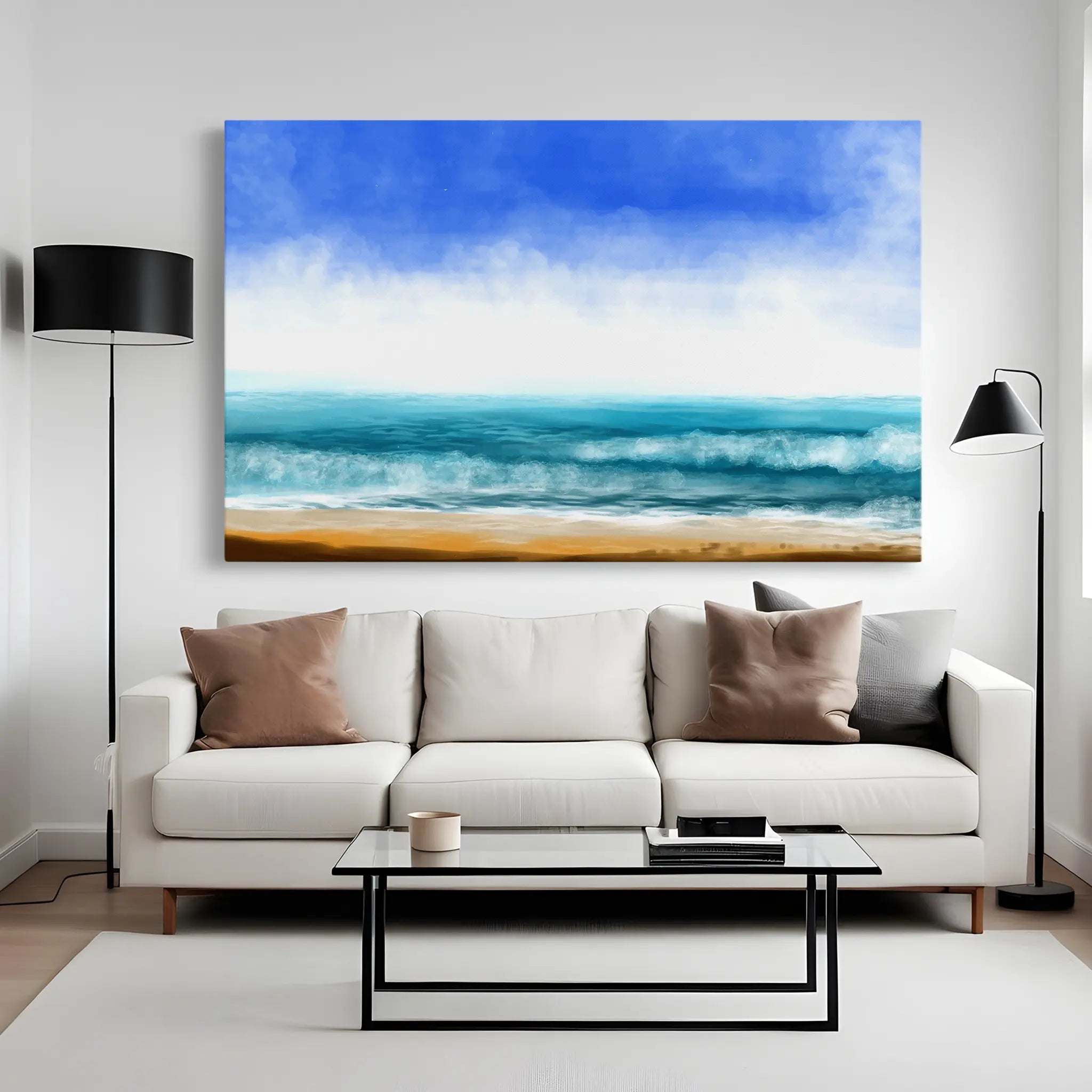 Landscape Canvas Wall Art WAD049-L 90 x 60 cm / Stretched on hidden frame