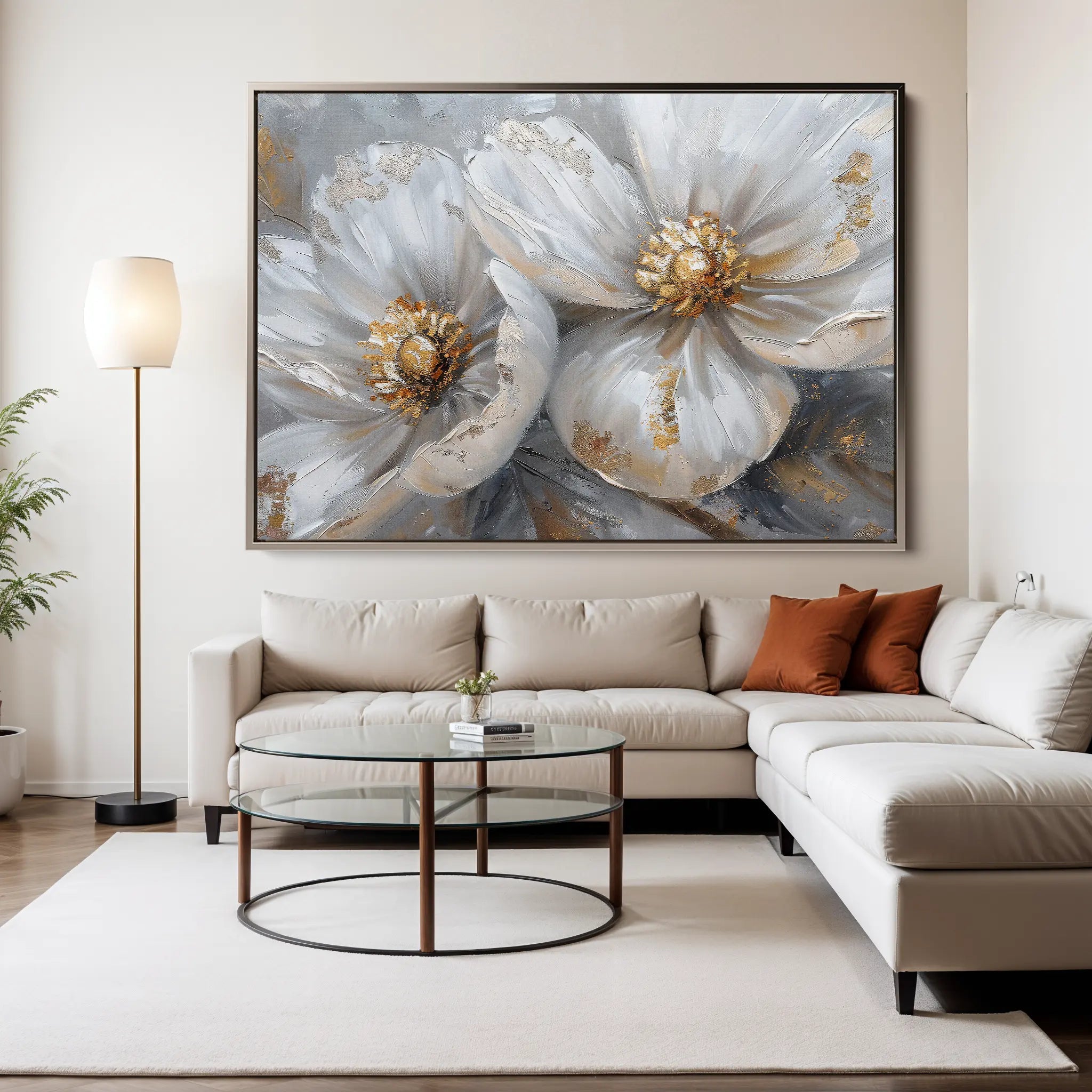 Floral Canvas Wall Art WAD050-F 90 x 60 cm / Stretched on hidden frame