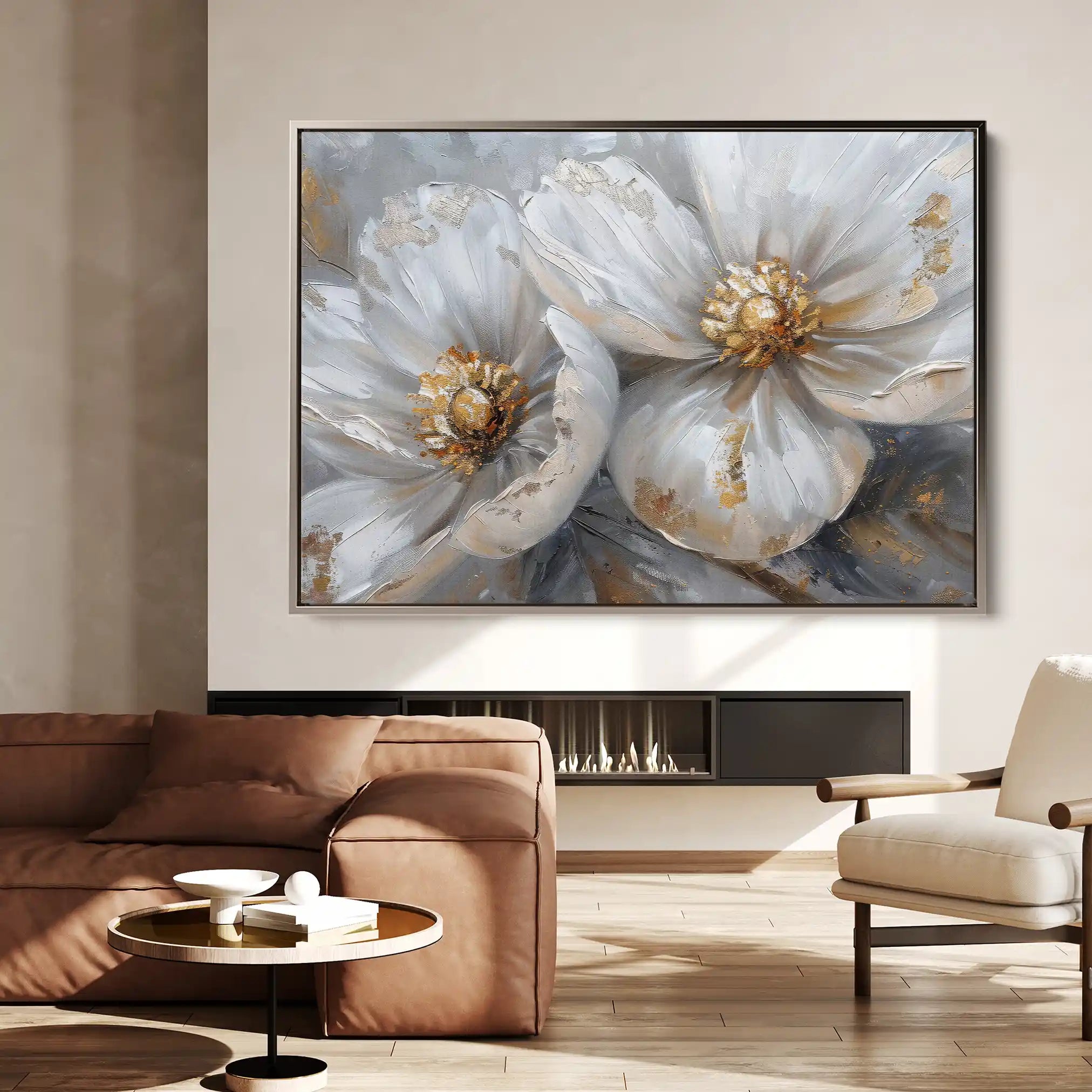 Floral Canvas Wall Art WAD050-F 90 x 60 cm / Stretched on hidden frame