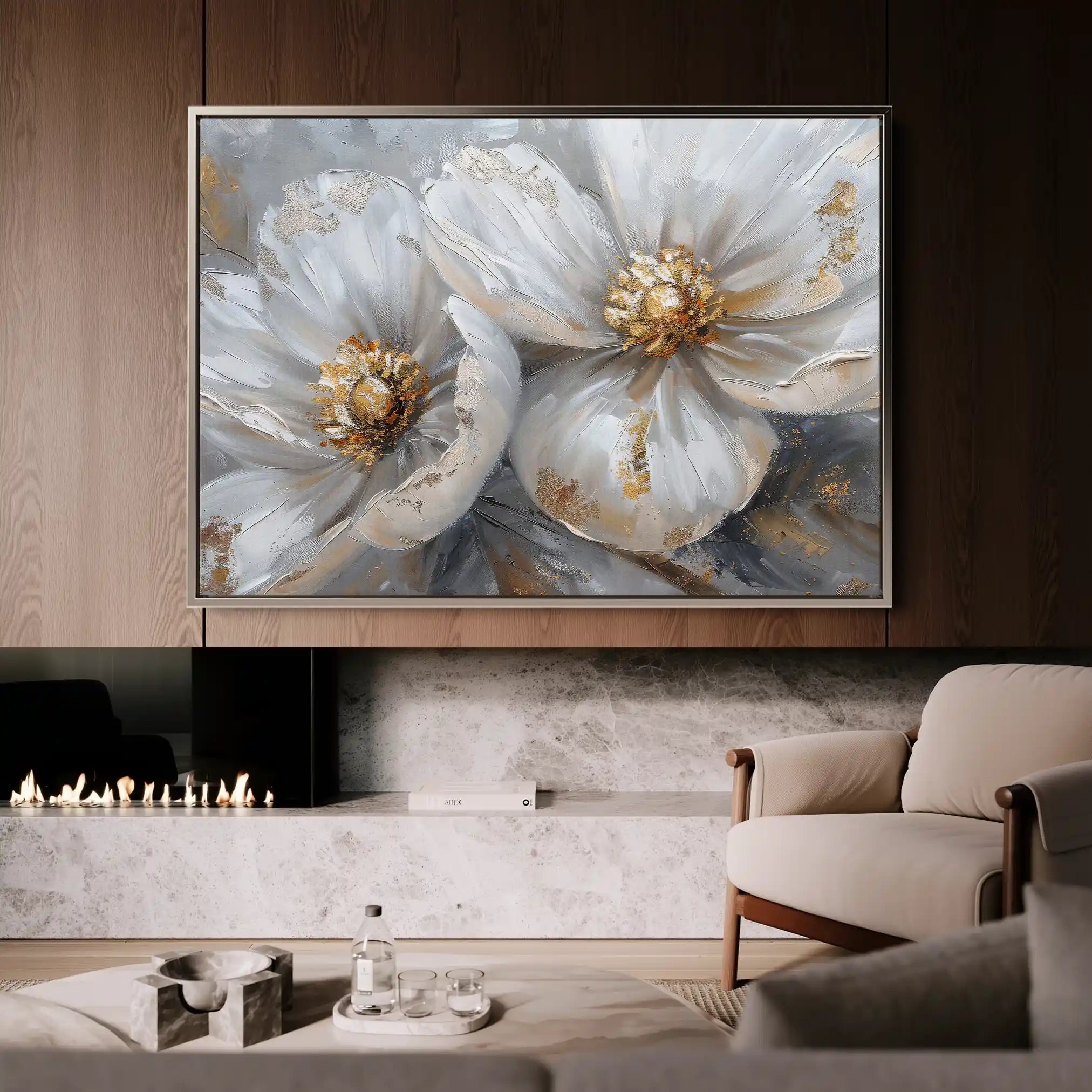 Floral Canvas Wall Art WAD050-F 90 x 60 cm / Stretched on hidden frame