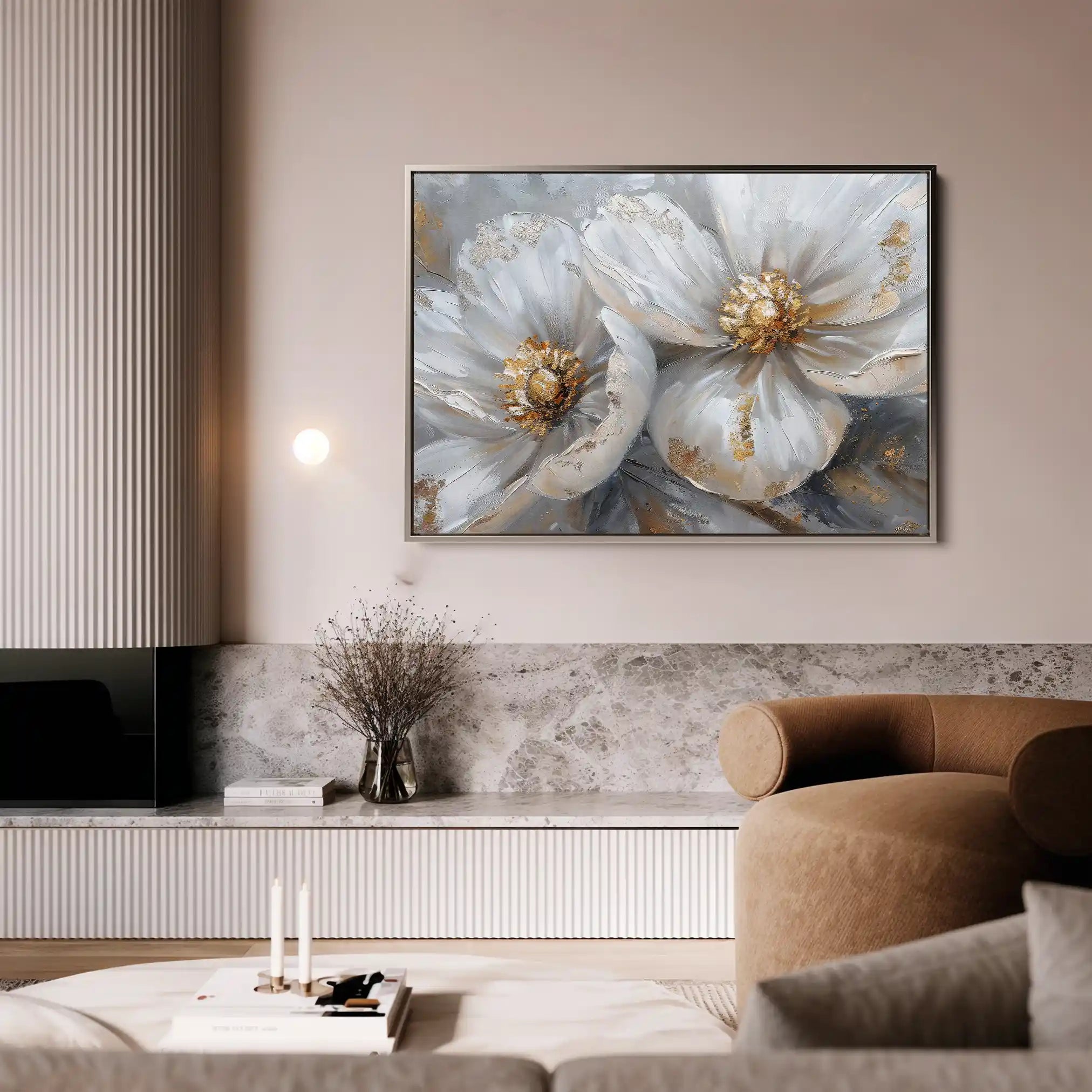 Floral Canvas Wall Art WAD050-F 90 x 60 cm / Stretched on hidden frame