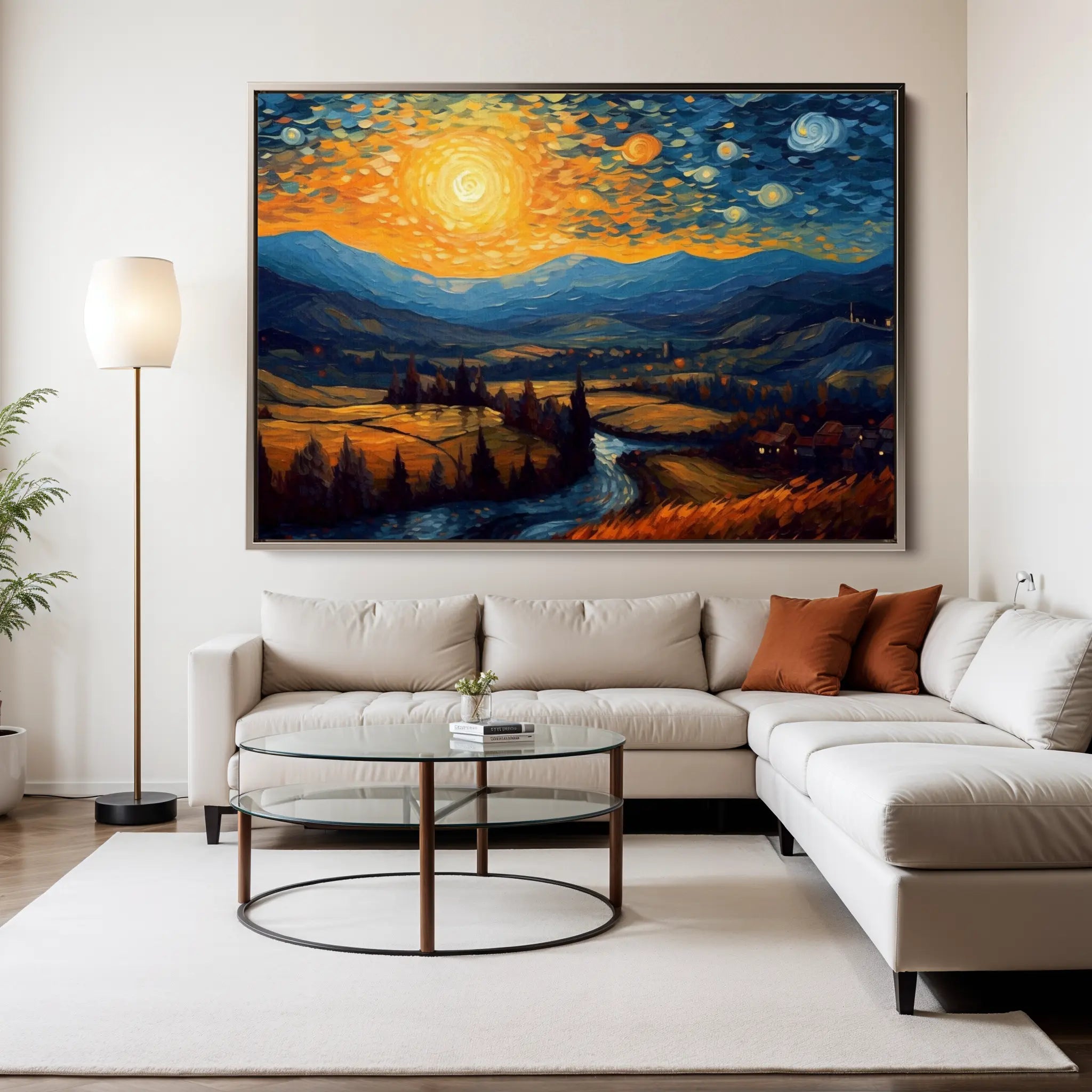 Landscape Canvas Wall Art WAD050-L 90 x 60 cm / Stretched on hidden frame