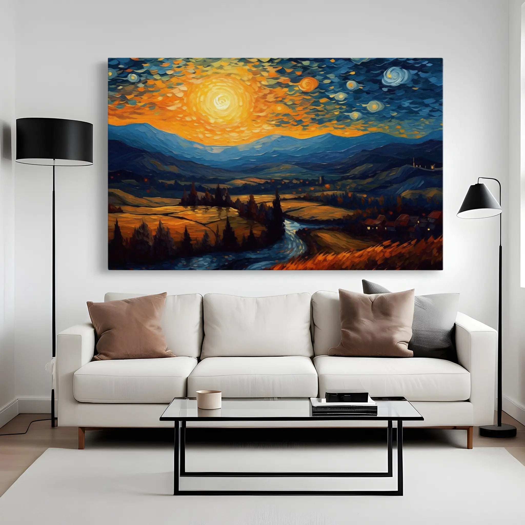 Landscape Canvas Wall Art WAD050-L 90 x 60 cm / Stretched on hidden frame