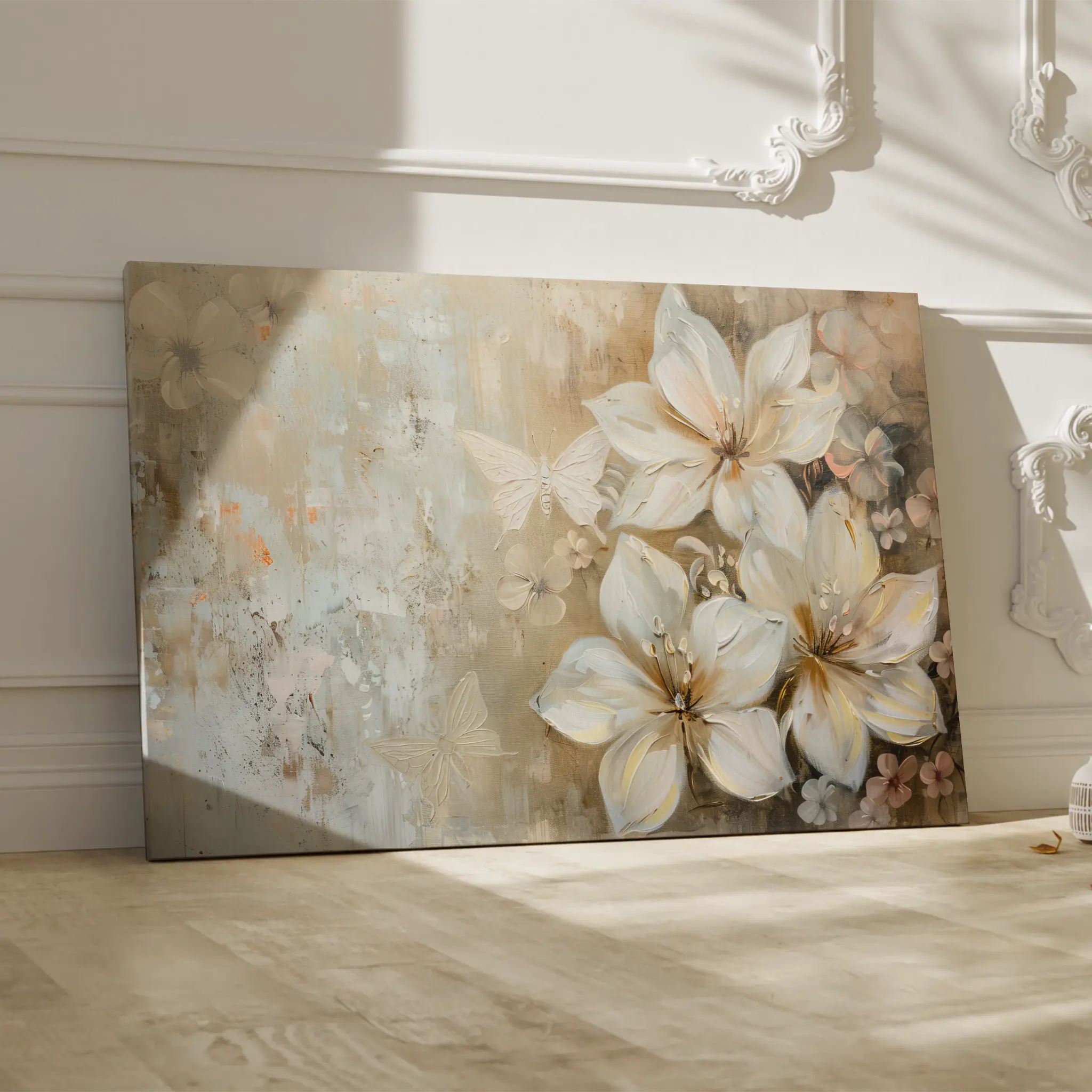 Floral Canvas Wall Art WAD051-F 90 x 60 cm / Stretched on hidden frame