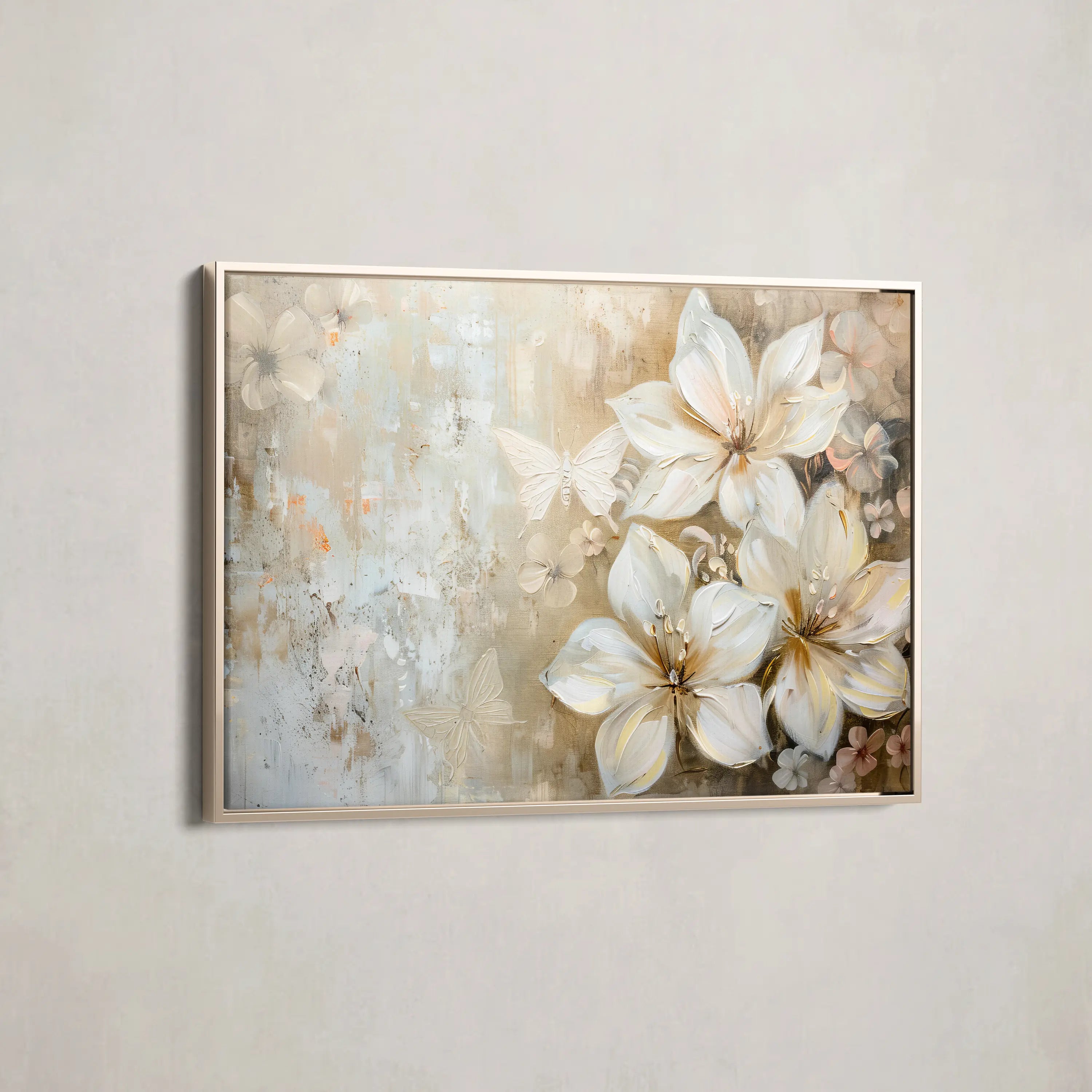 Floral Canvas Wall Art WAD051-F 90 x 60 cm / Stretched on hidden frame