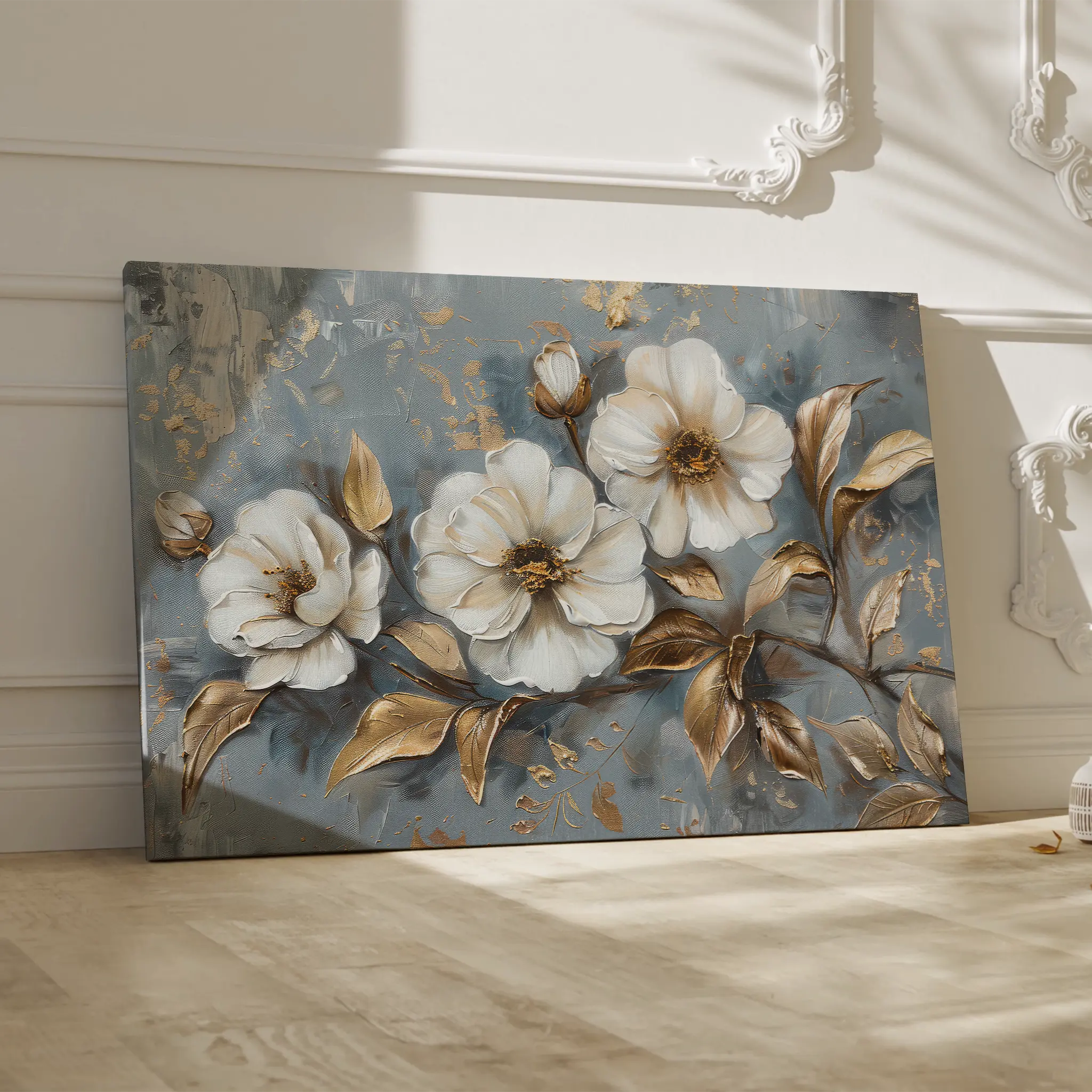 Floral Canvas Wall Art WAD052-F 90 x 60 cm / Stretched on hidden frame