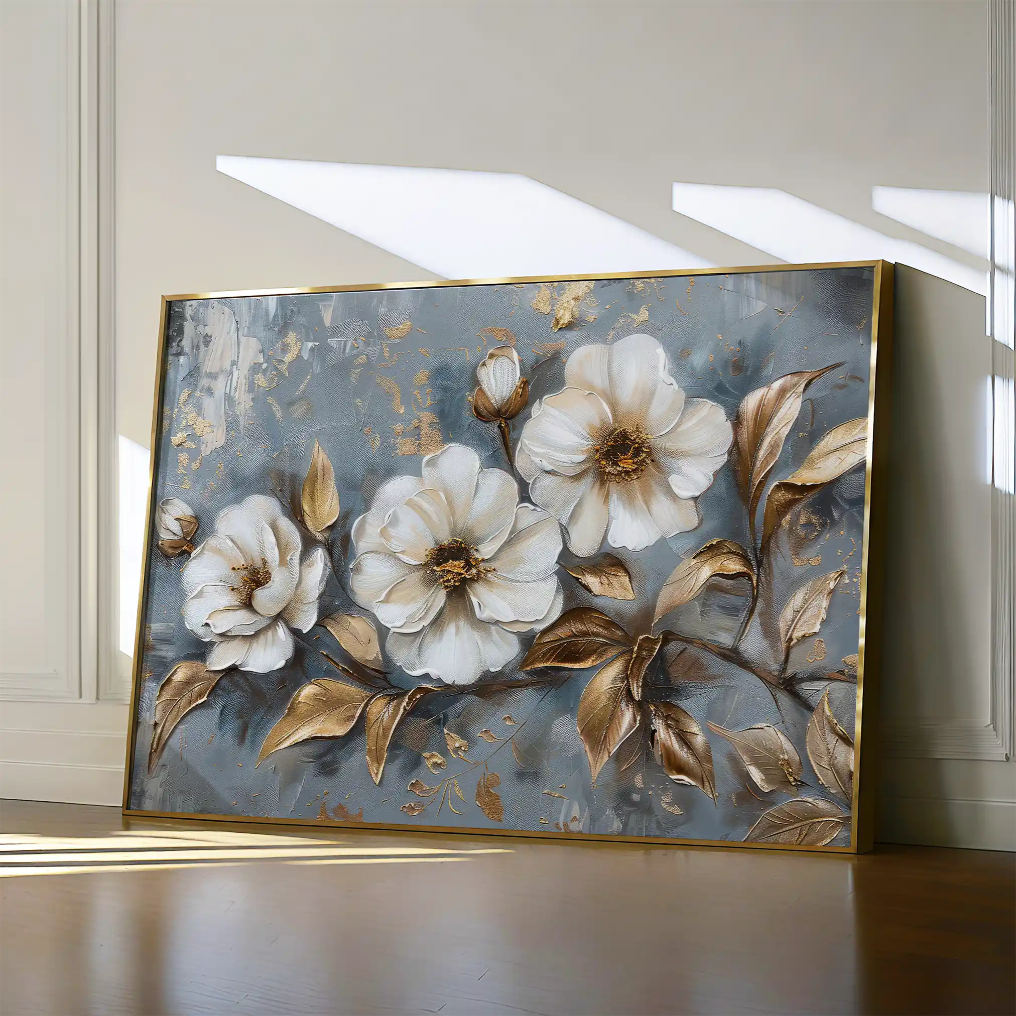 Floral Canvas Wall Art WAD052-F 90 x 60 cm / Stretched on hidden frame