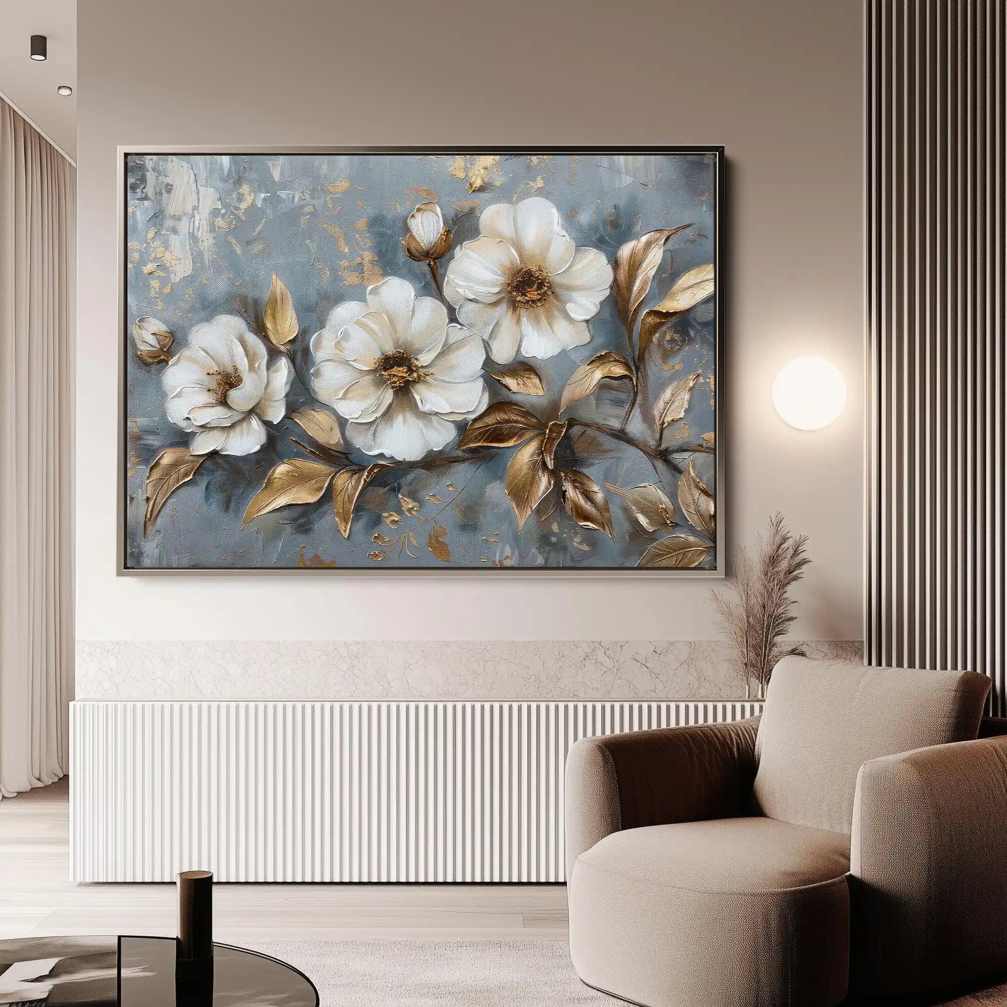 Floral Canvas Wall Art WAD052-F 90 x 60 cm / Stretched on hidden frame