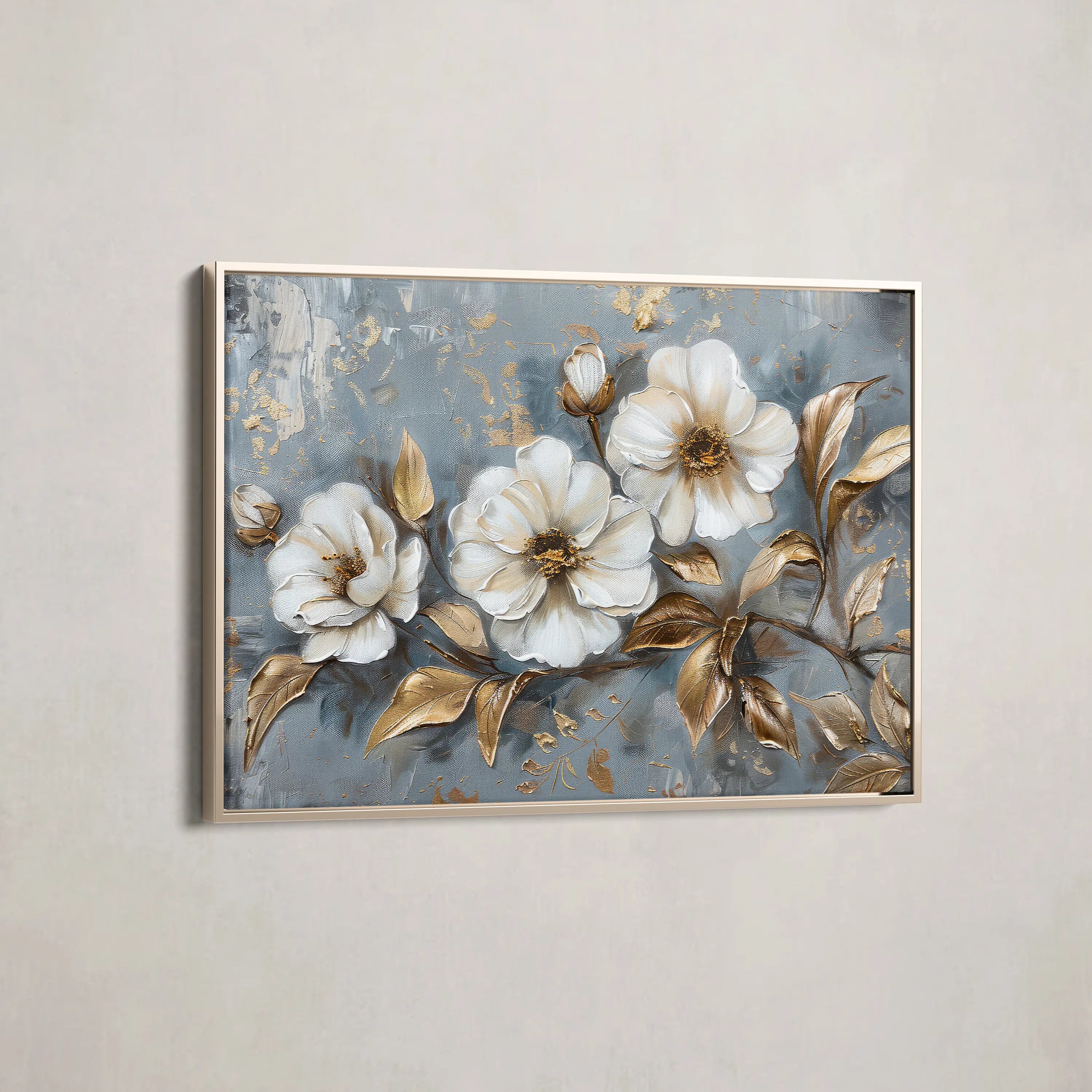 Floral Canvas Wall Art WAD052-F 90 x 60 cm / Stretched on hidden frame