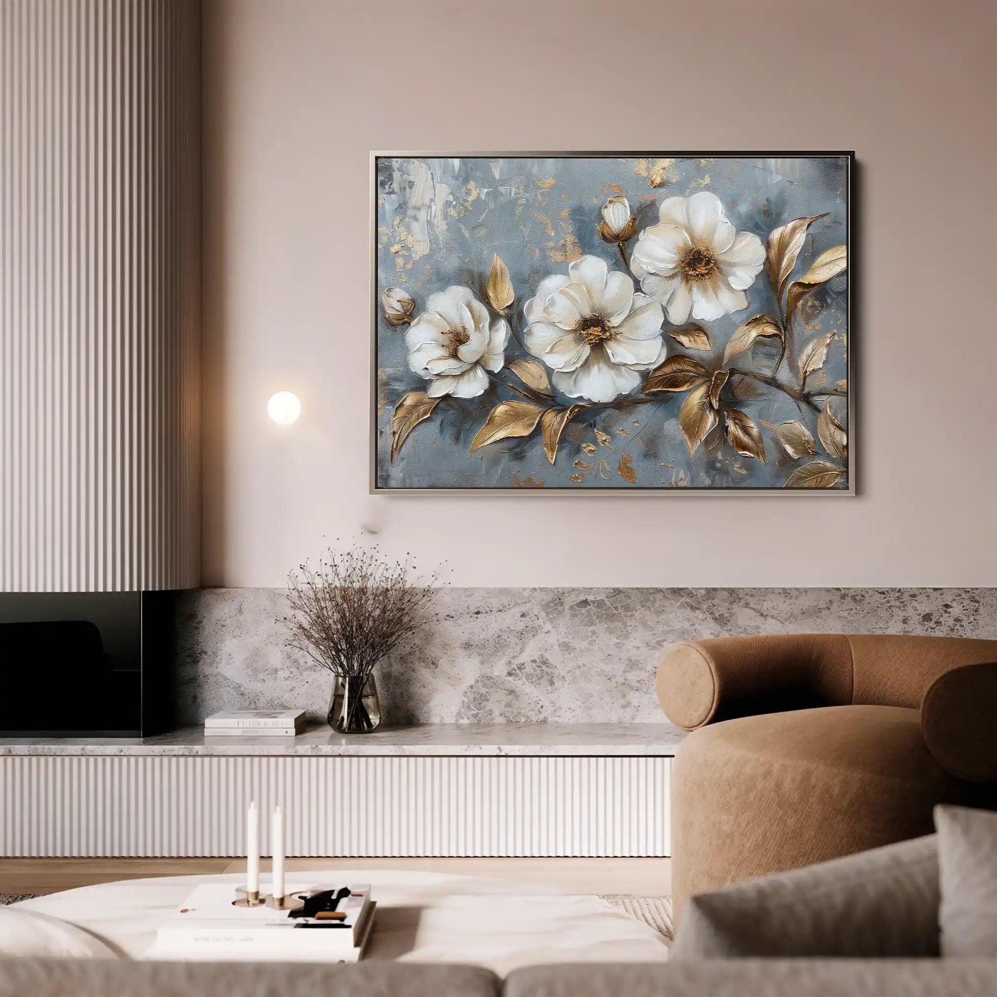 Floral Canvas Wall Art WAD052-F 90 x 60 cm / Stretched on hidden frame