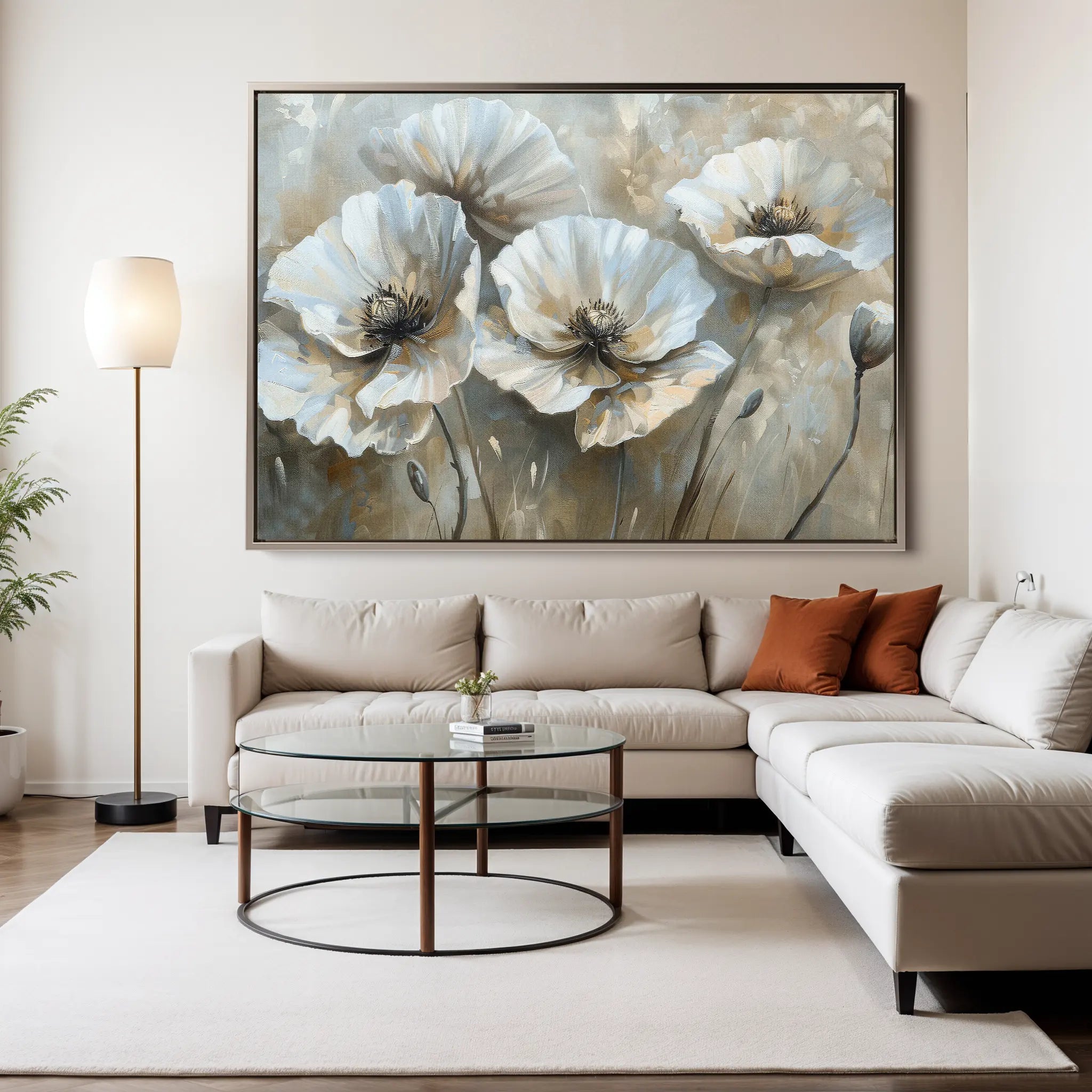 Floral Canvas Wall Art WAD053-F 90 x 60 cm / Stretched on hidden frame